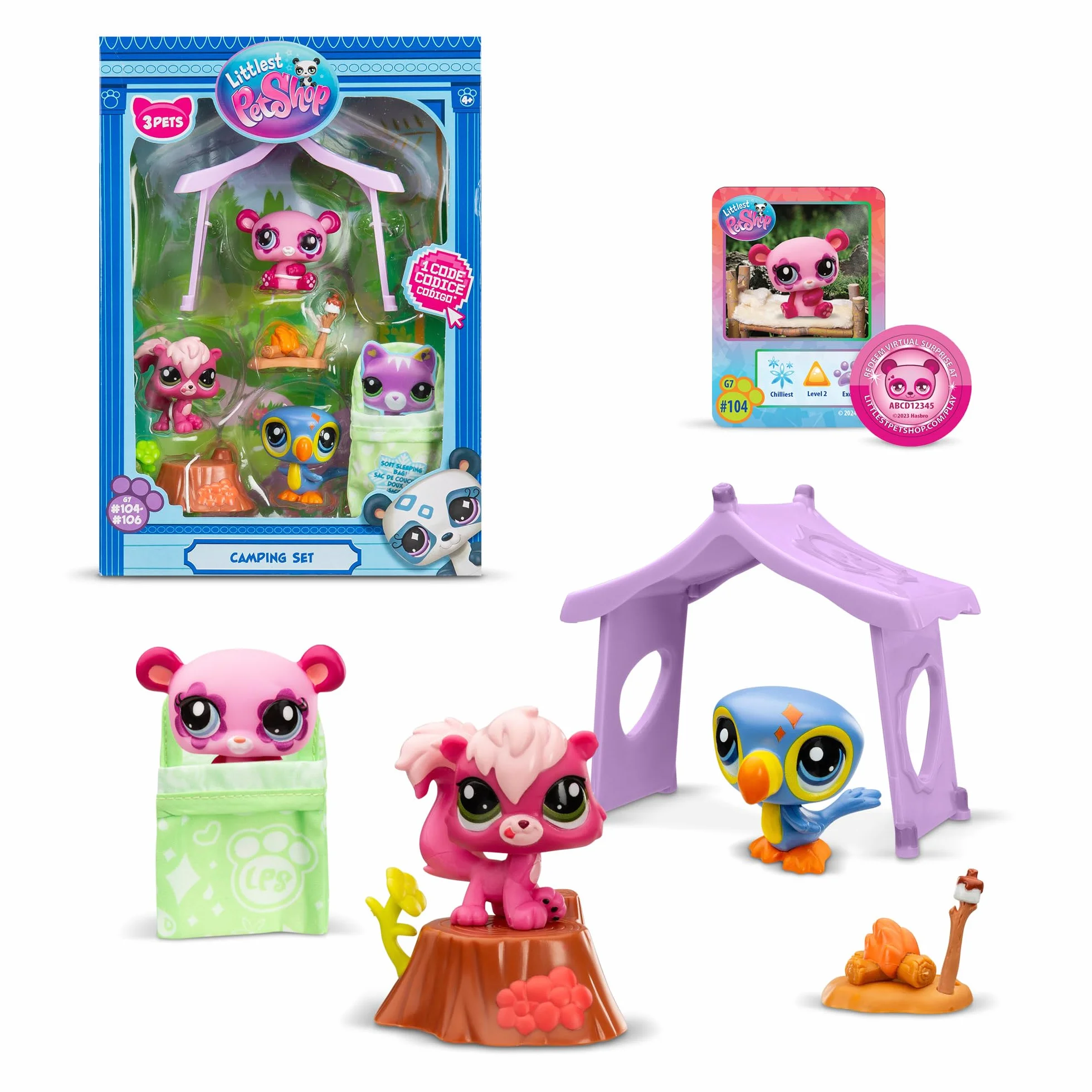 Bandai - Littlest Pet Shop - Zestaw 3 czapek - Camping