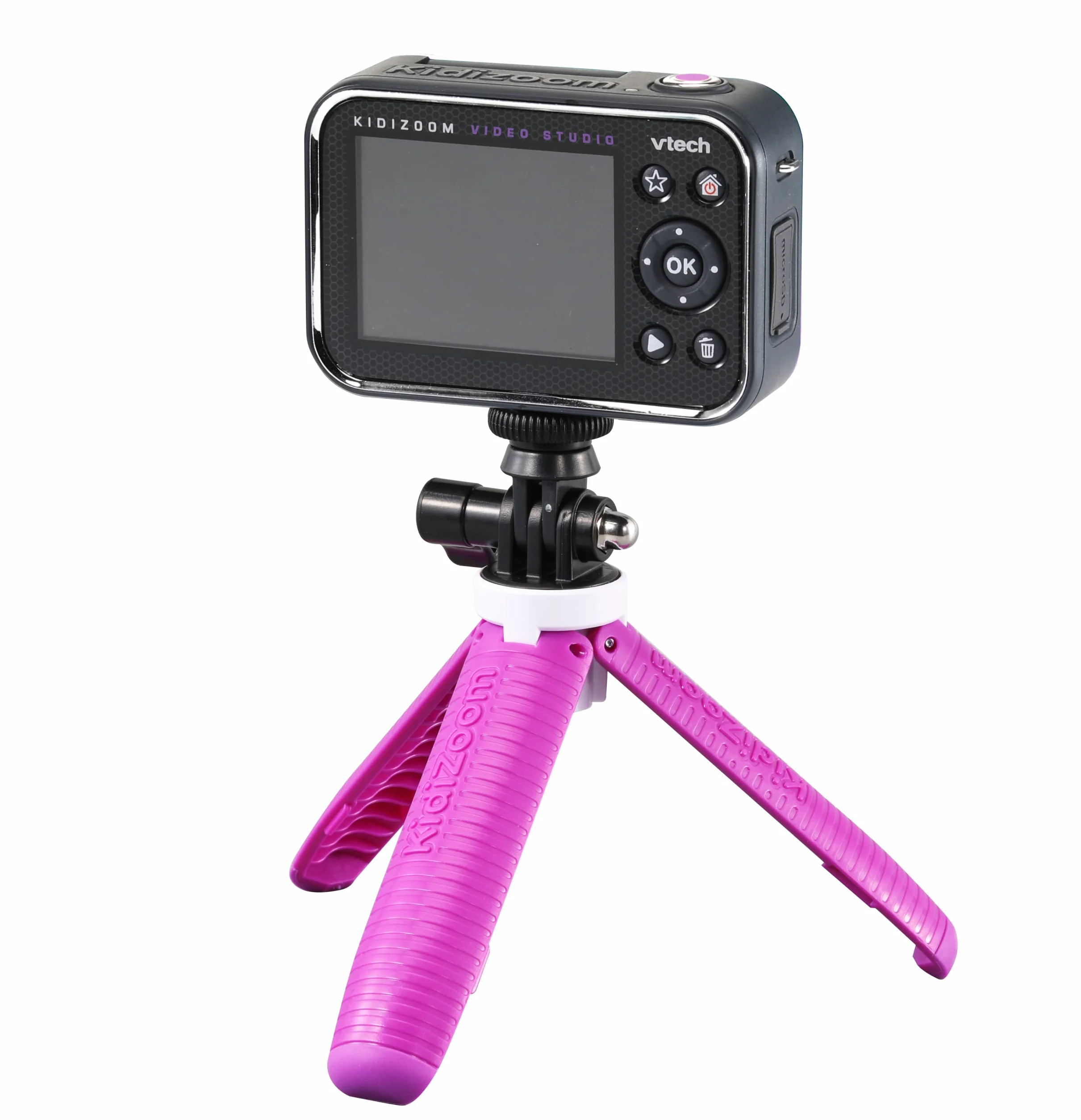 VTech 80-531815-035 - Kidizoom Video Studio HD - Wielofunkcyjny aparat HD, efekty specjalne, trucking - wersja PL, Ciemny róż