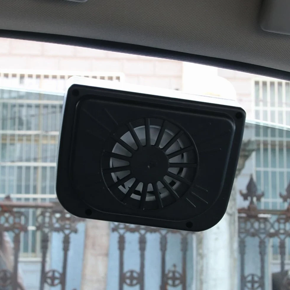 Wentylator Wyciągowy Solarny Samochodowy z Chłodnicą, Automatyczny, Duża Deska
