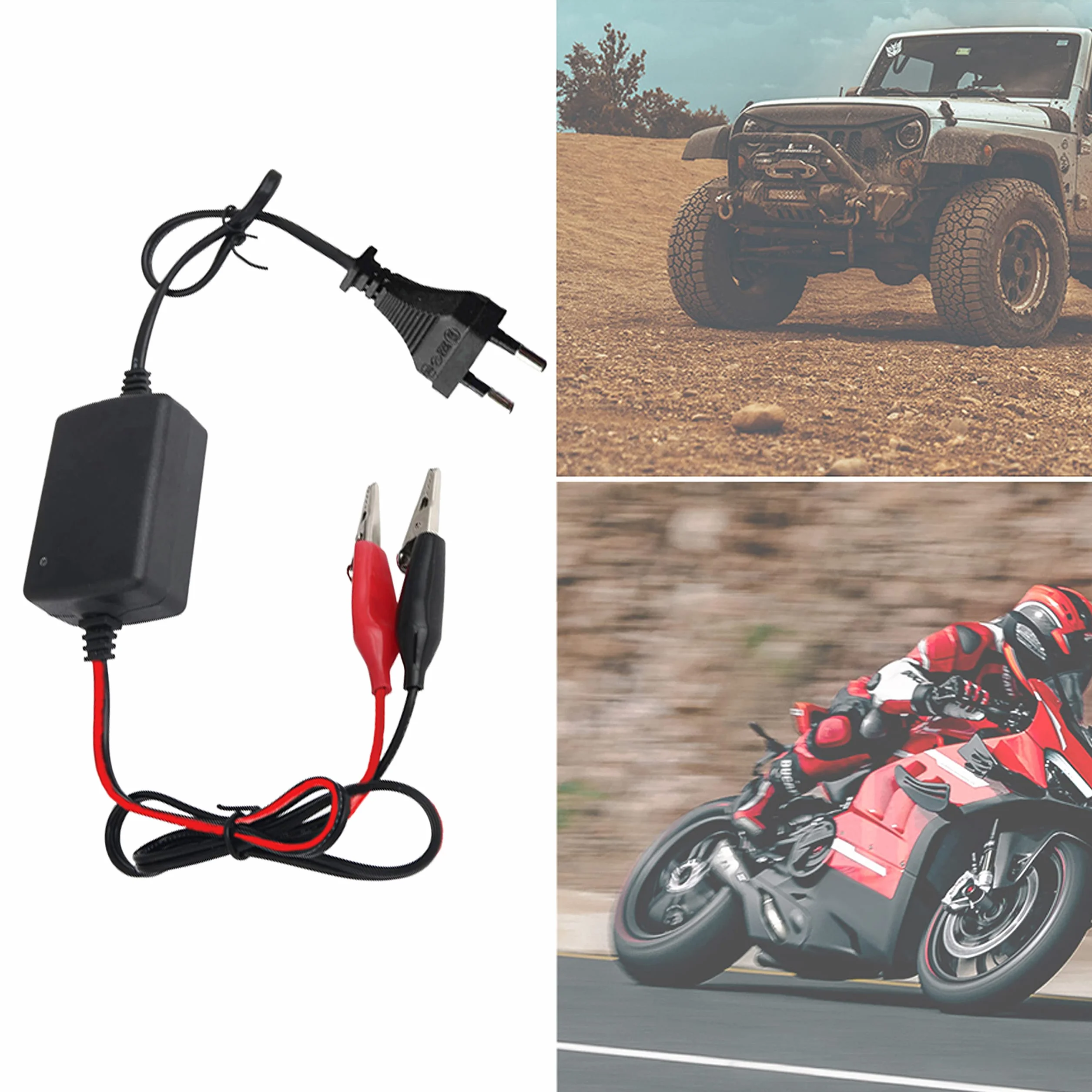 Retoo Ładowarka do akumulatorów żelowych 12 V 1,5 A kabel 1,3 m