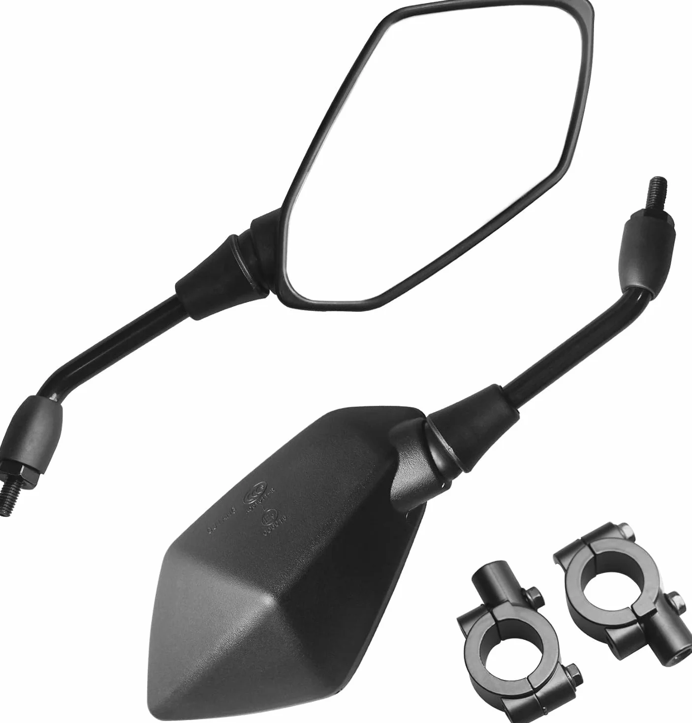 Uniwersalne regulowane lusterko wsteczne motocykla wypukłe 10 mm 7/8" czarne