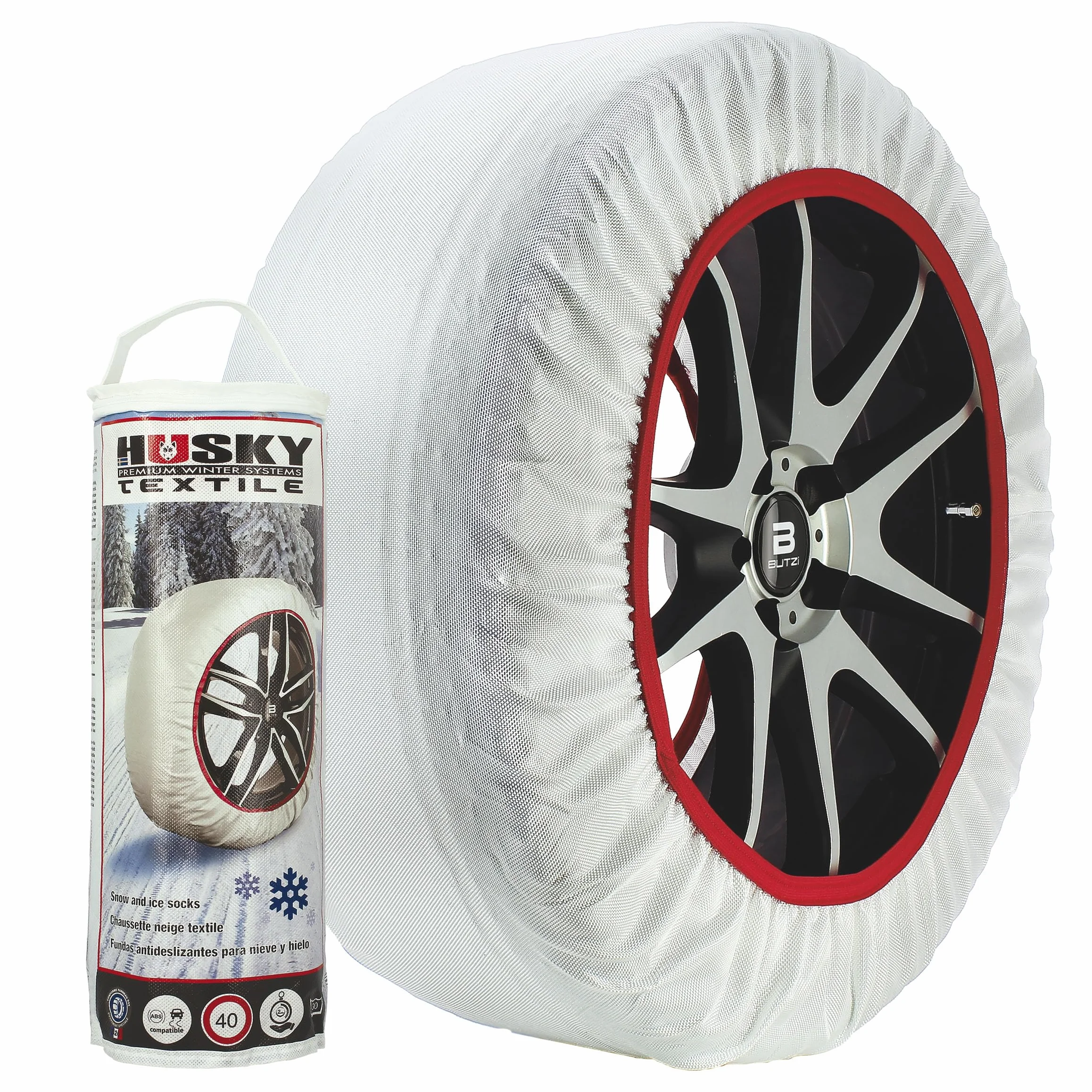Husky HUSTX04 łańcuchy śniegowe, białe, XL