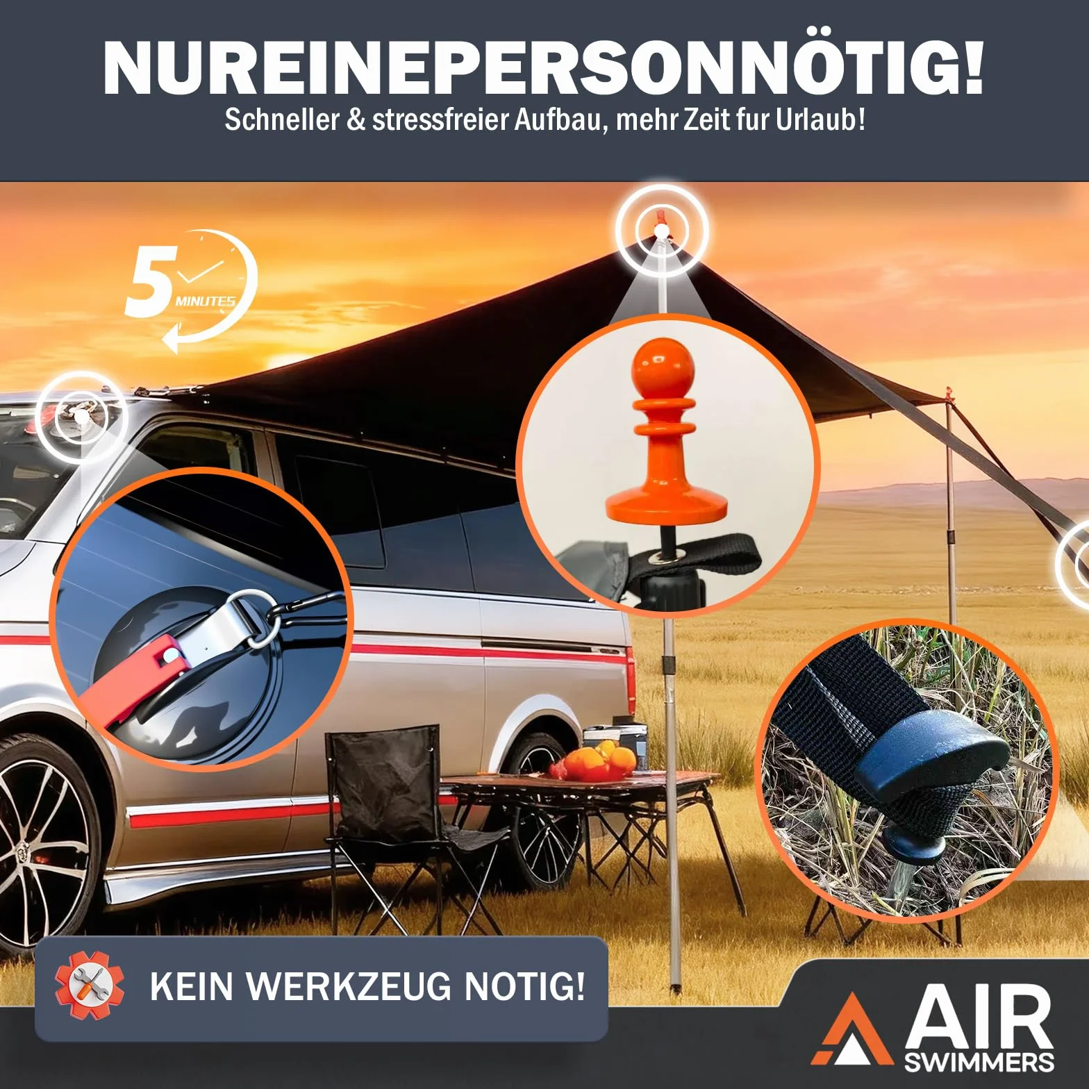 Żagiel przeciwsłoneczny z kederem, markiza samochodowa, V-w T5 kemping, żagiel przeciwsłoneczny keder, markizowy samochód, z szyną kedrową (4-6 mm), T4, T6, wodoodporny, odporny na działanie promieni