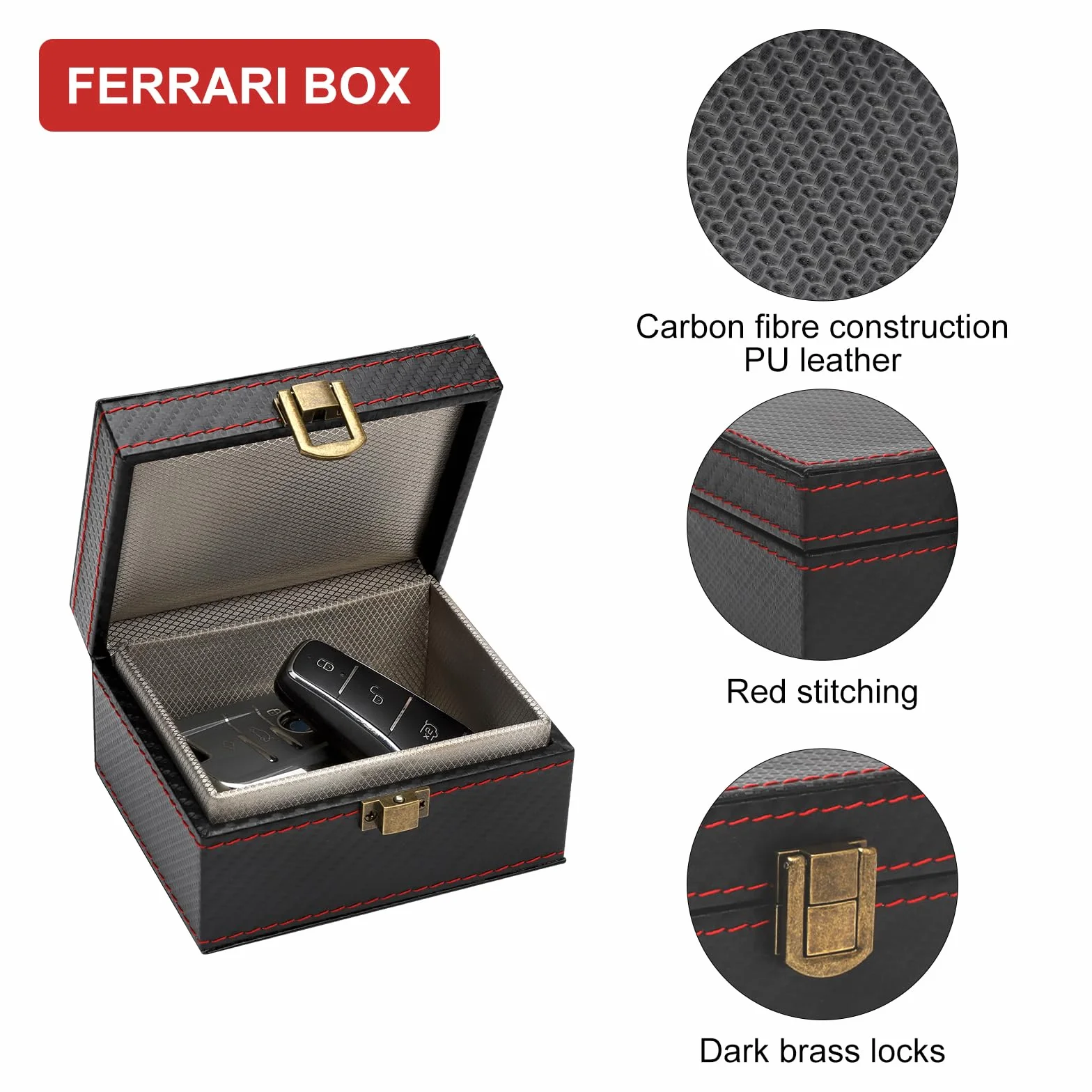 TNSLAND Keyless Go etui ochronne na kluczyki samochodowe blokada sygnału Faraday Box RFID (11,5 x 9 x 6,2 cm)
