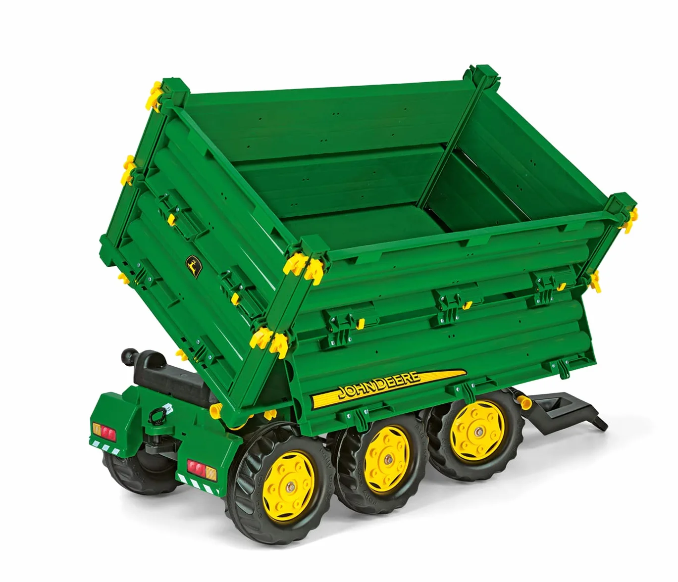 Rolly Toys rollyMulti Trailer John Deere Kipper (wywrotka trójstronna z korbą gwintowaną, sprzęgłem tylnym) 125043