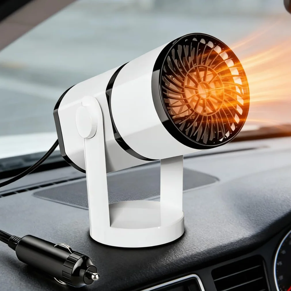Elektryczny odmrażacz samochodowy 12V 150W przenośny grzejnik z obrotem 360°