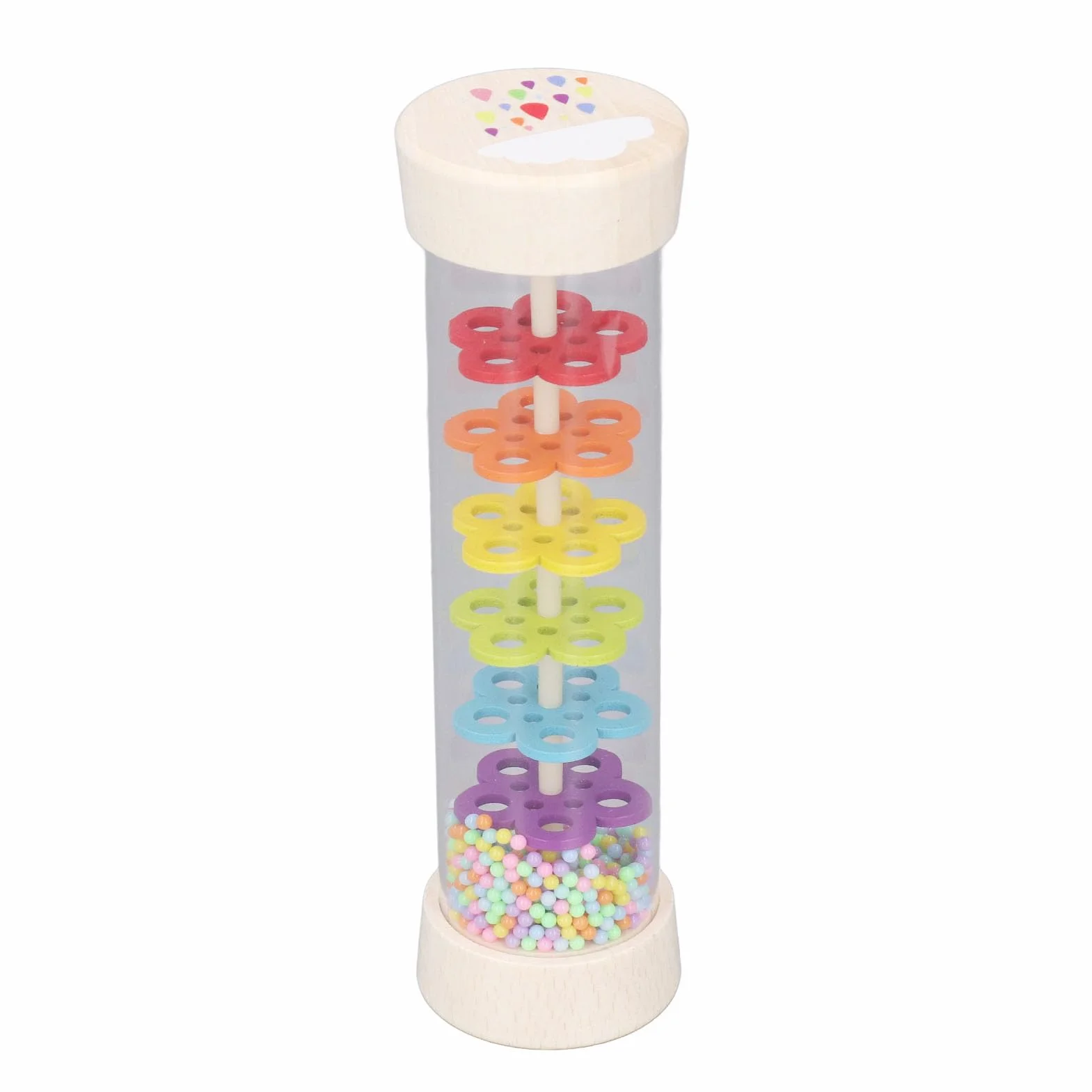 Baby Rainmaker, Mini Rain Stick Shaker Zabawka Kolorowa Edukacja Muzyczna Rain Stick Shaker dla Małych Dzieci (L)