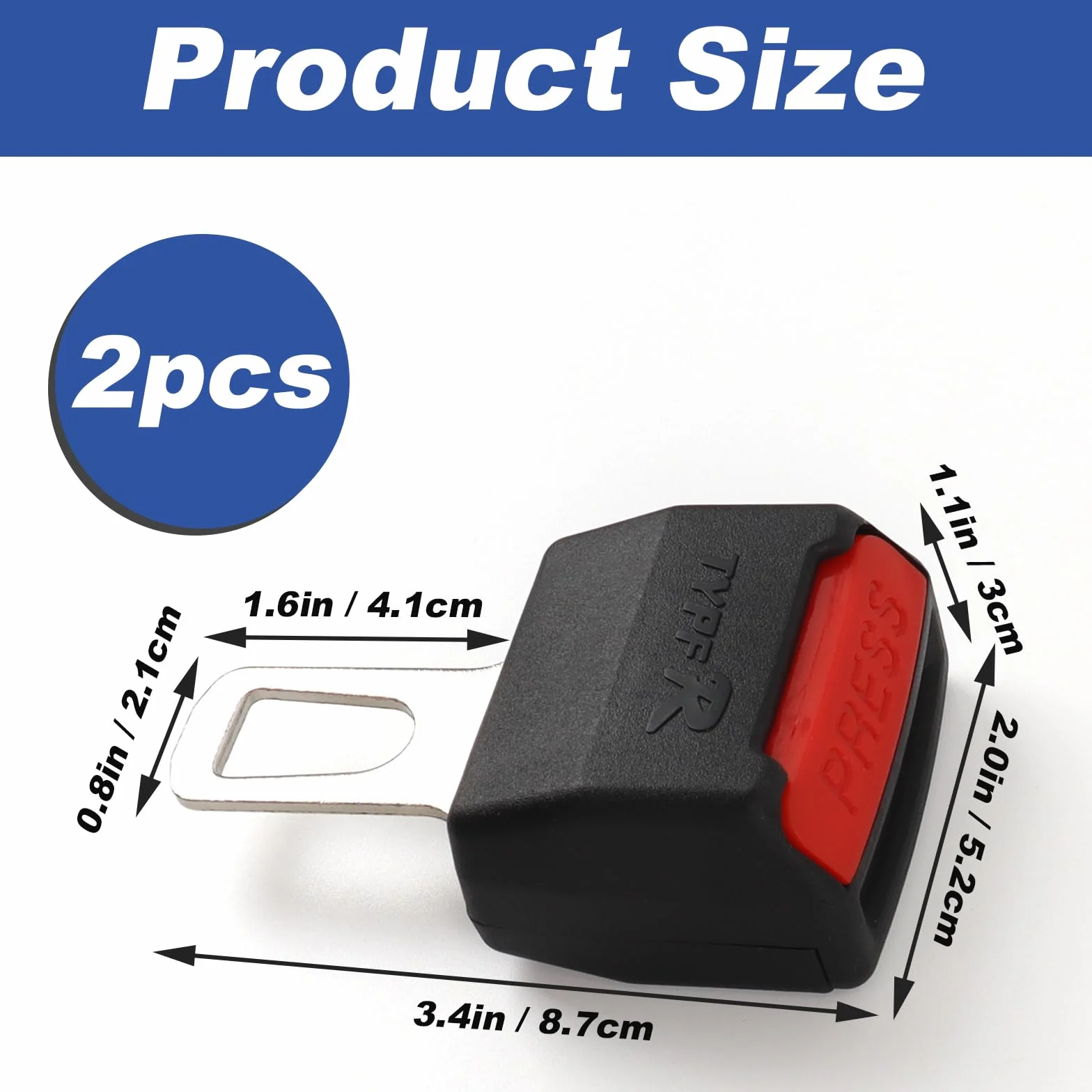 Bezpieczeństwo samochodu, 2 szt. akcesoria samochodowe, do 95% samochodów, 8,7 cm