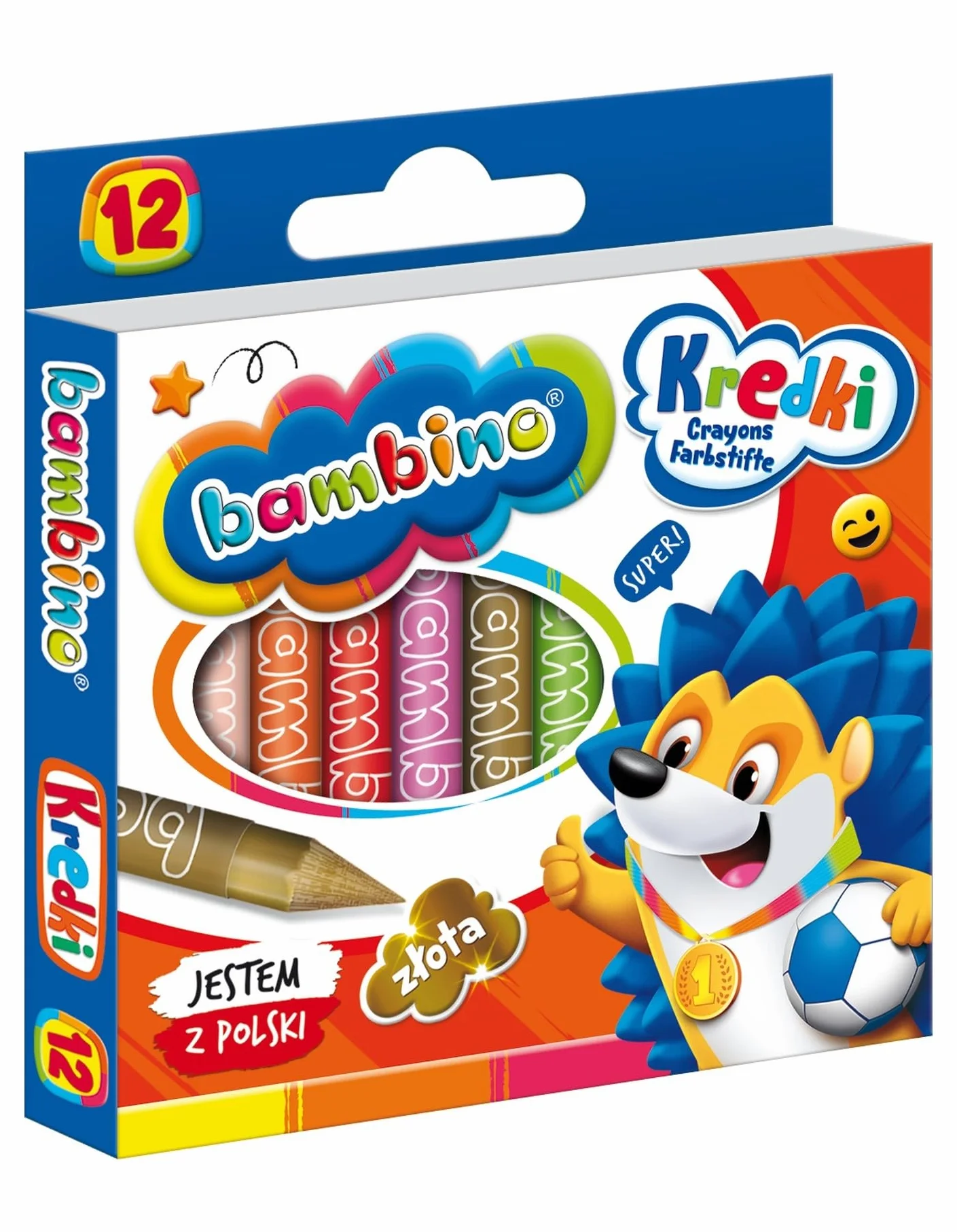 KREDKI 12 KOLORÓW BAMBINO