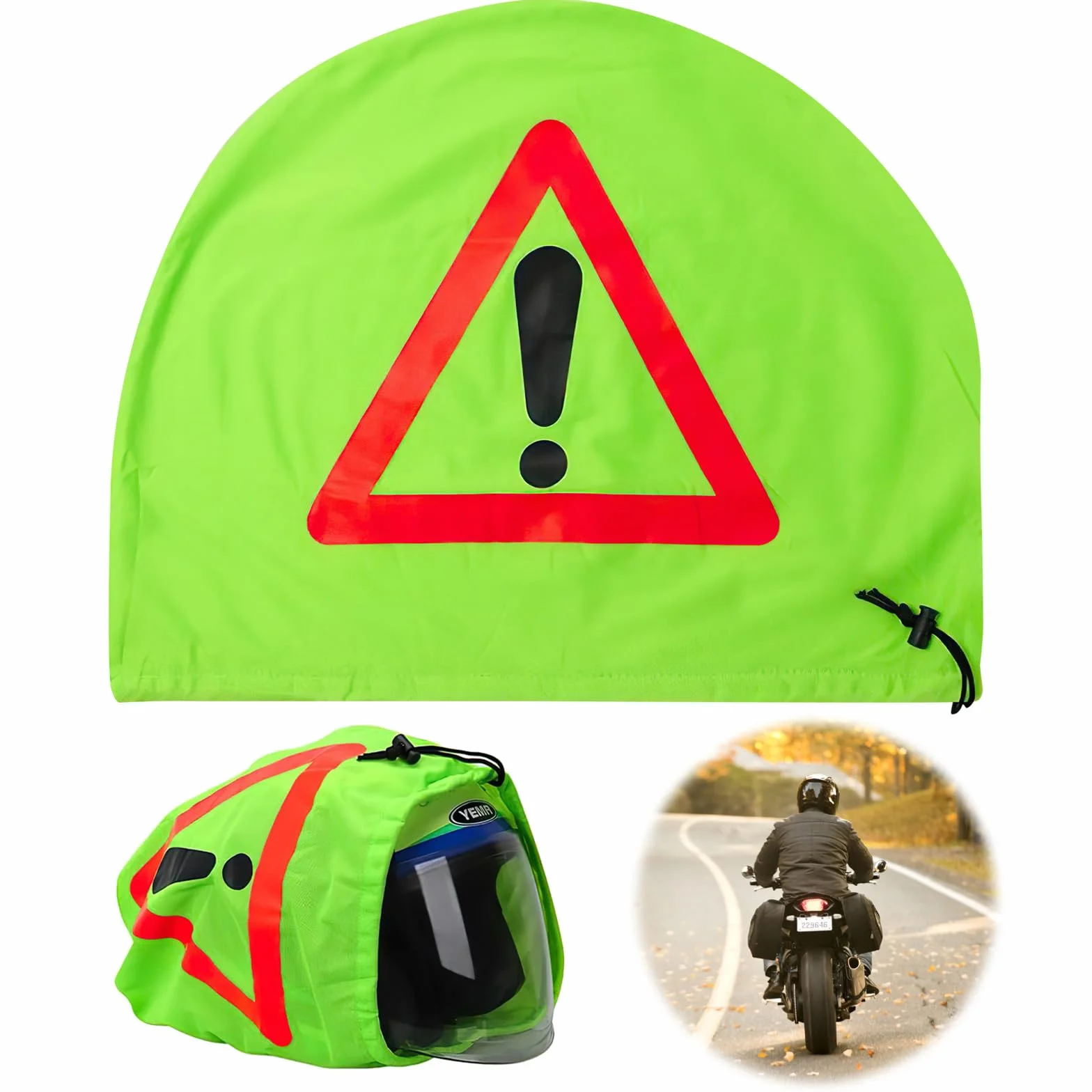 Trójkąt ostrzegawczy na kask motocyklowy pierwszej pomocy