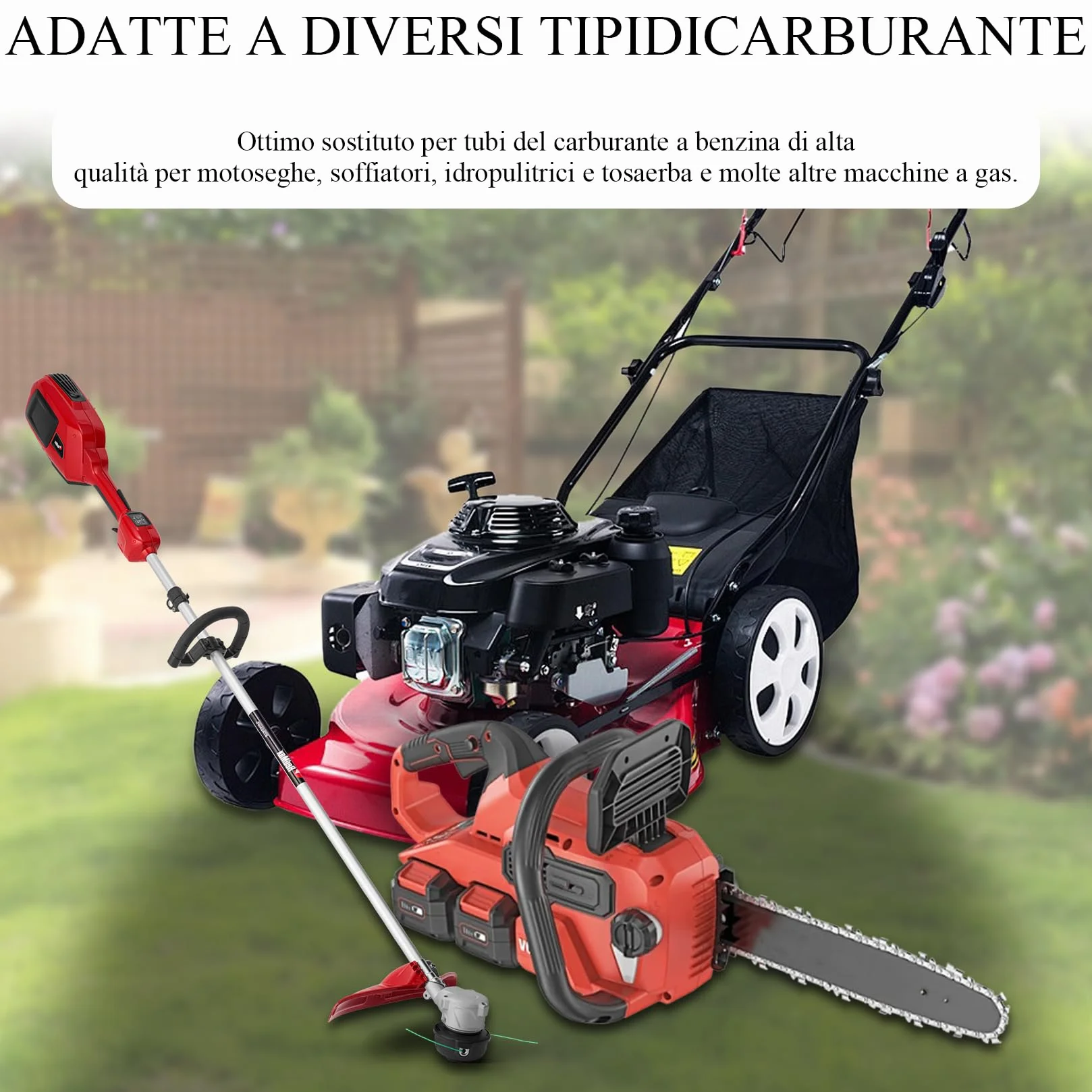 Zestaw 4 węży benzynowych 1 m do podkaszarki piły łańcuchowej skutera 2x3.5 mm 2.5x5 mm 3x5 mm