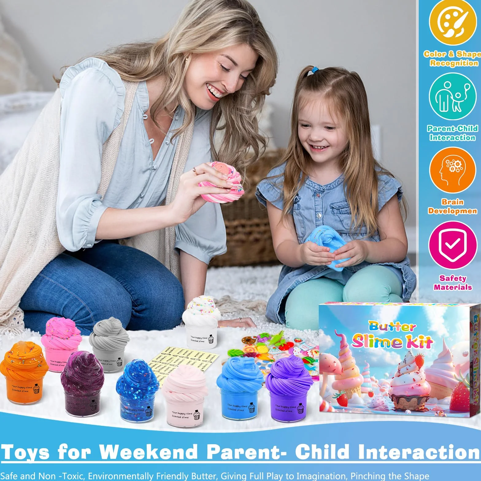 36 zestawów Fluffy Butter Slime, przezroczyste produkty Slime dla dzieci, zabawki Slime Putty, zabawka antystresowa, super rozciągliwe Slime Kids Slime Party upominki