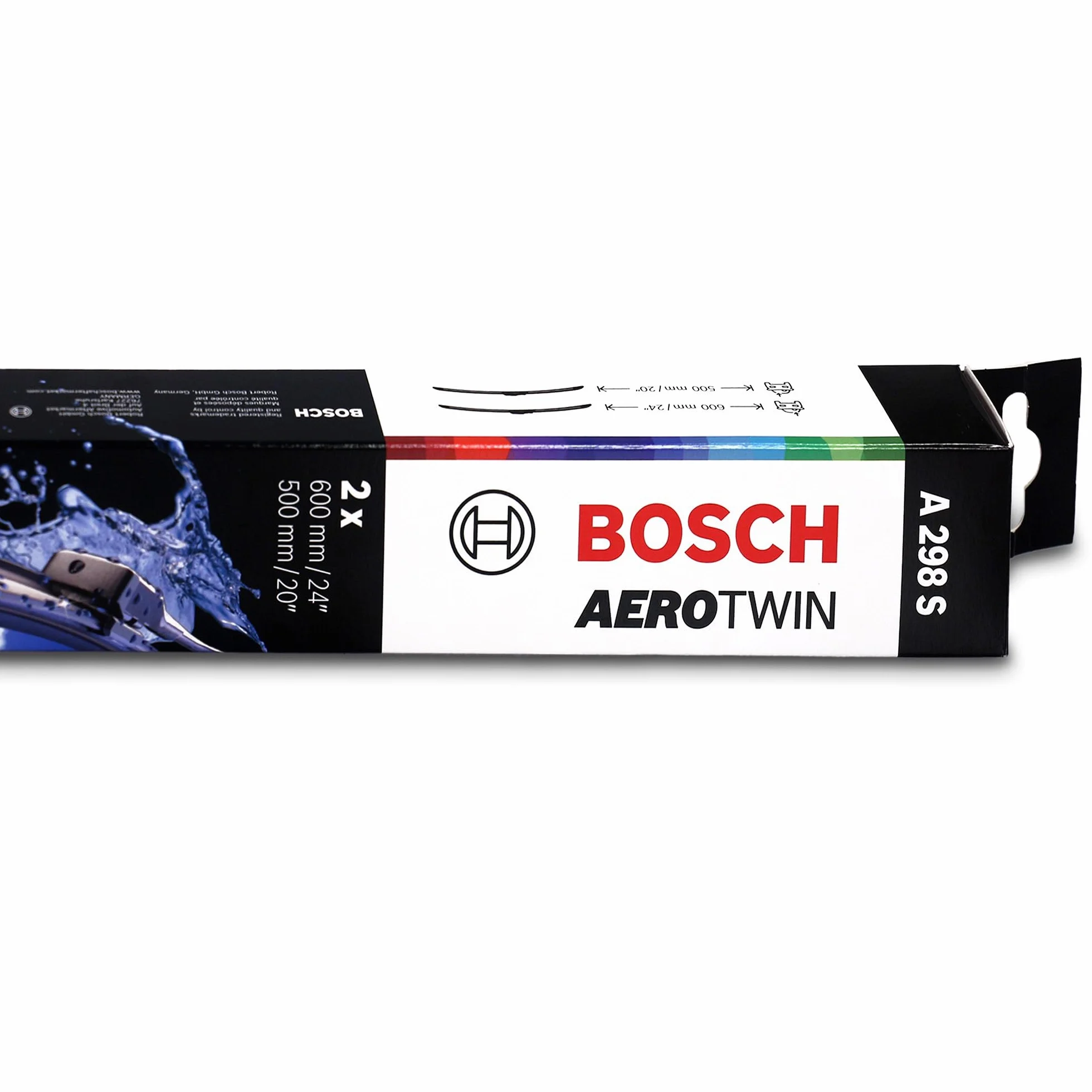 Bosch Pióro wycieraczki Aerotwin A298S, długość: 600mm/500mm - zestaw przednich piór wycieraczki