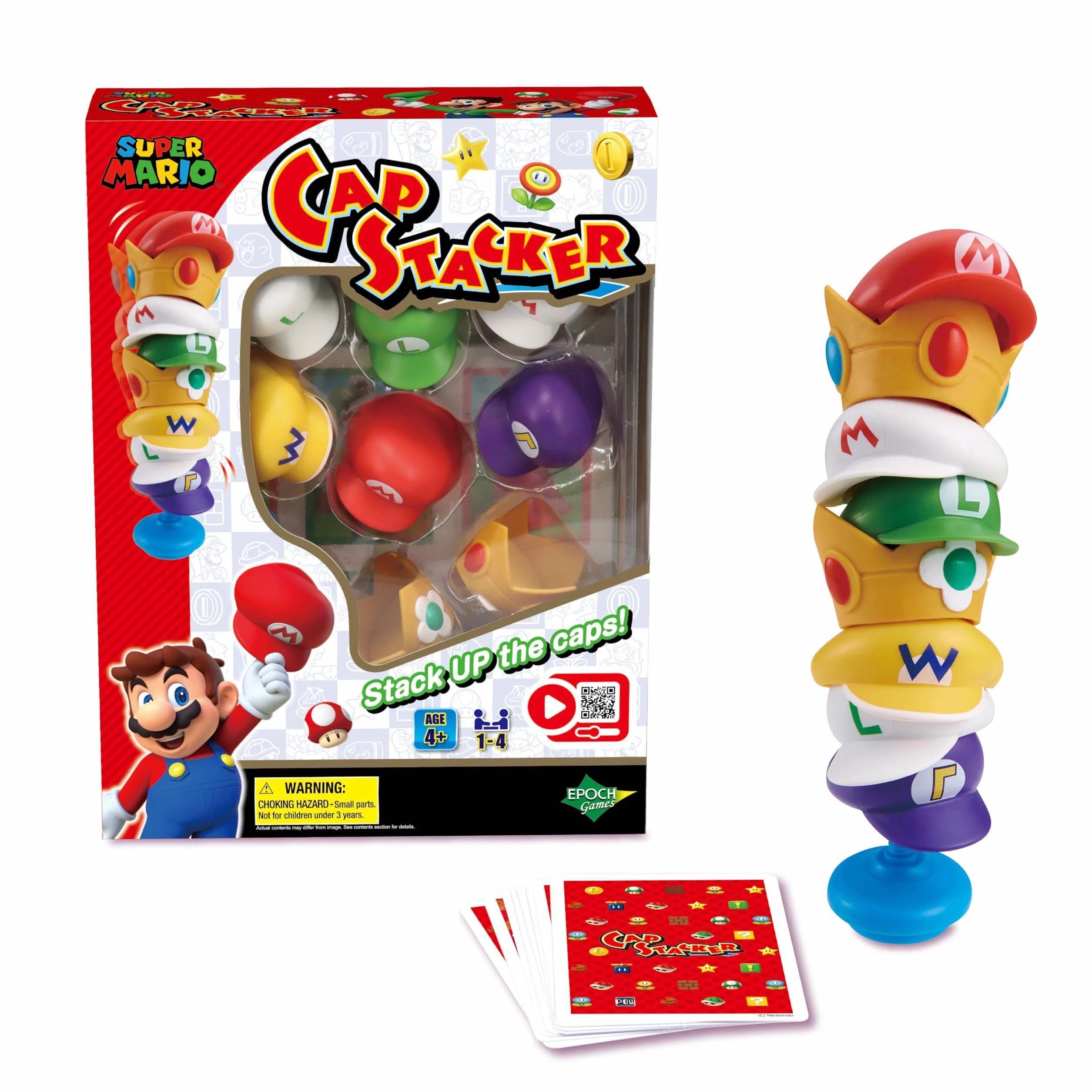 EPOCH Games Super Mario - 7554 Super Mario Cap Stacker Czapki z w górę