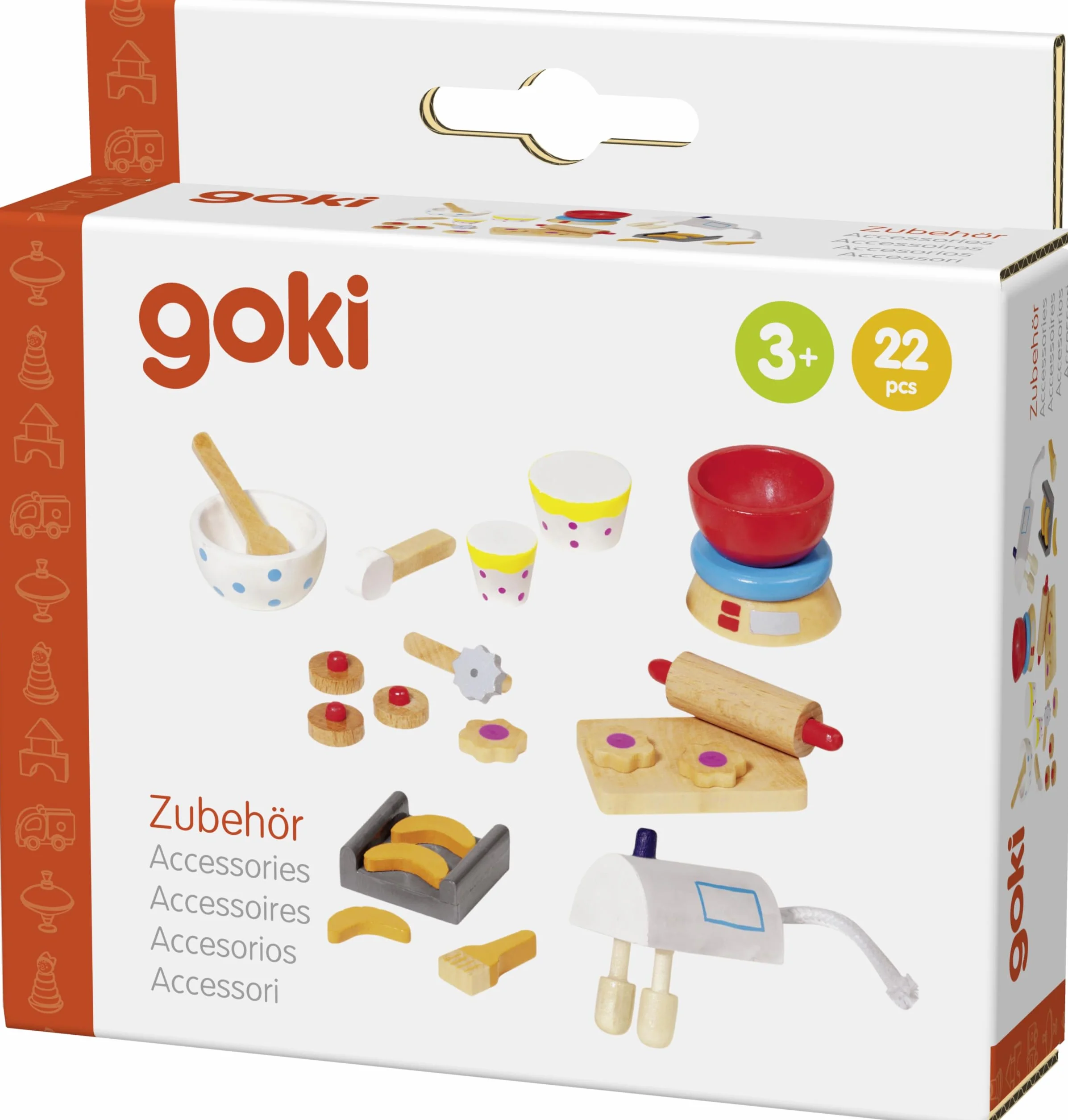 Accessoires Backen: Rührer L= 4 cm, Holz, 22 Teile, per Set