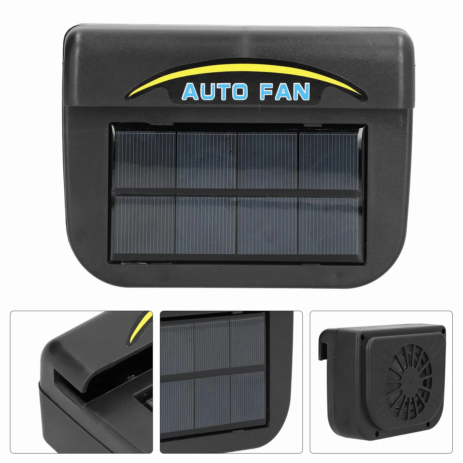Wentylator Wyciągowy Solarny Samochodowy z Chłodnicą, Automatyczny, Duża Deska