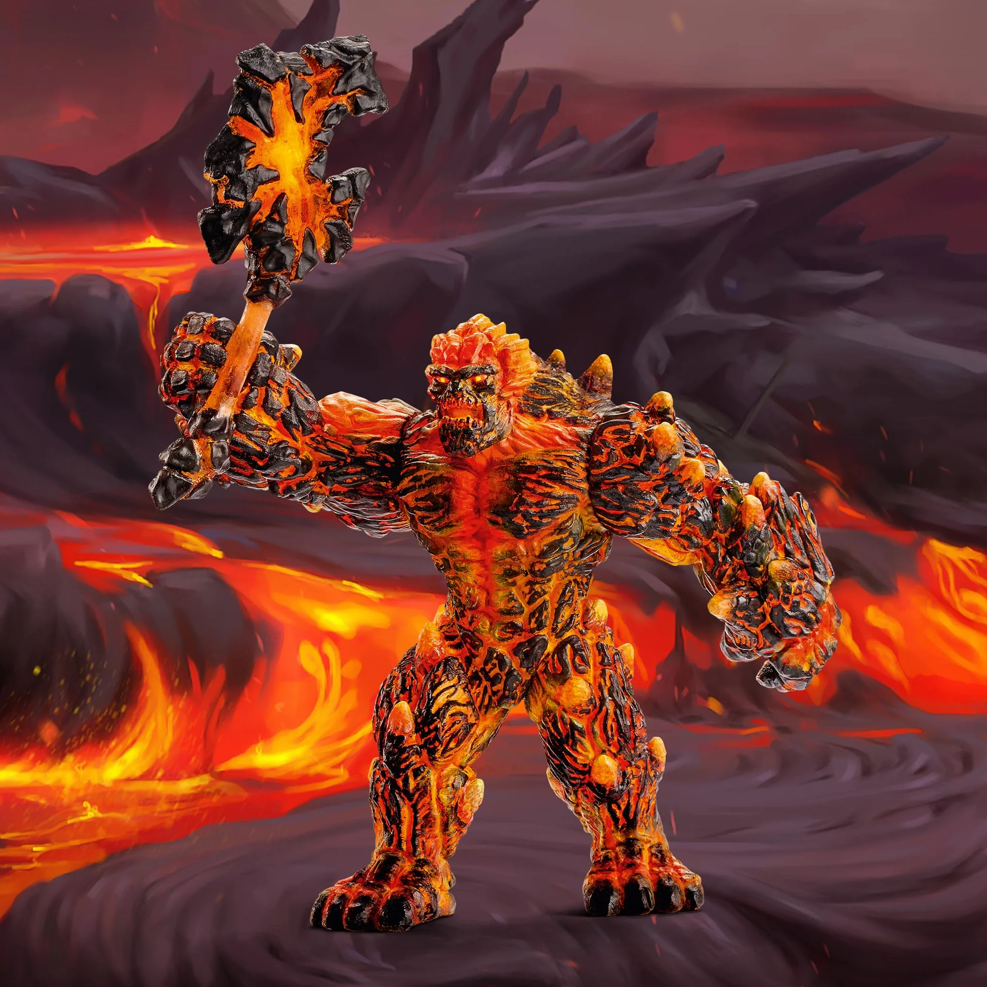 Schleich - Lava Golem z bronią - 42447 - Asortyment Eldrador