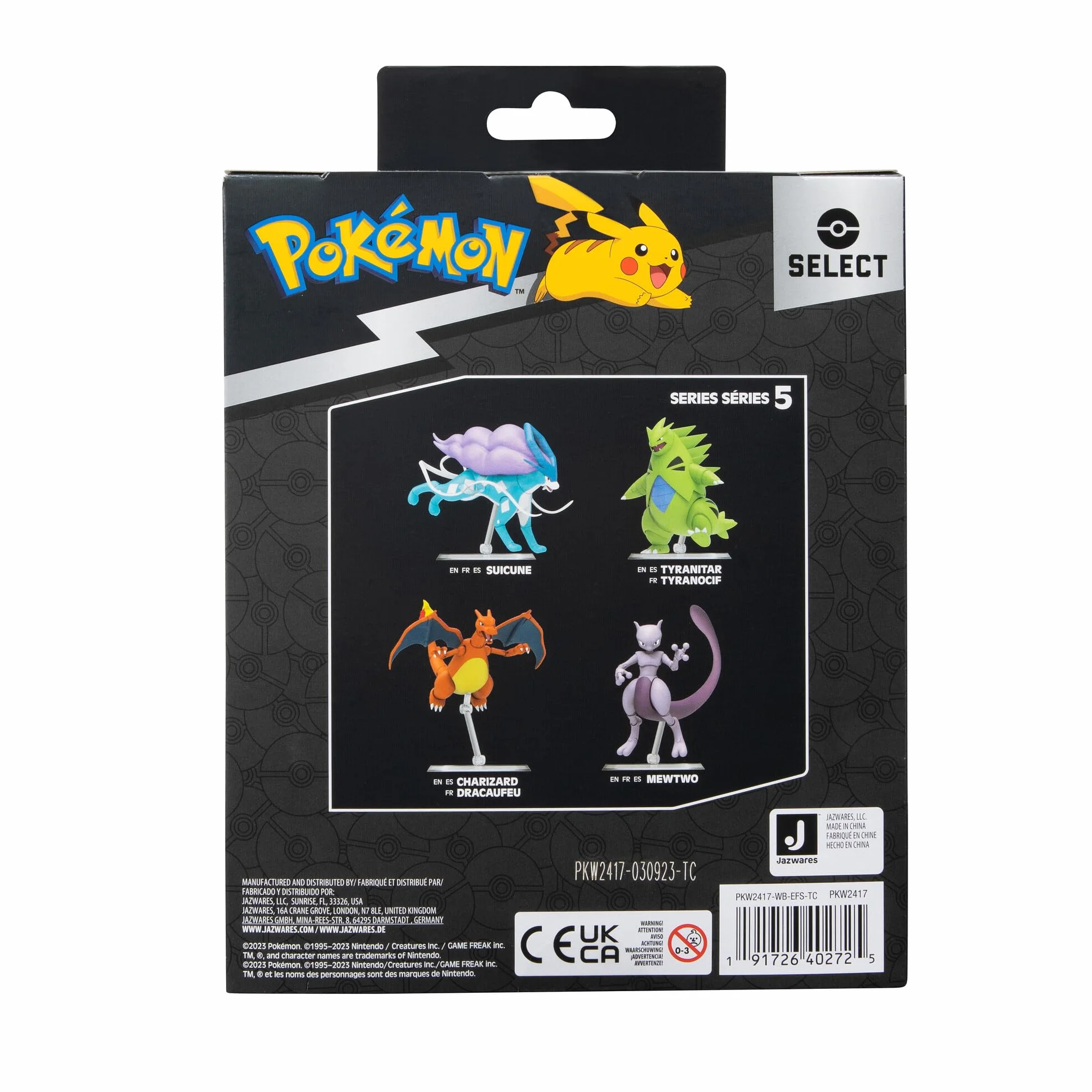Pokémon Select Mewtwo - 6-calowa super przegubowa figurka z ponad 15 punktami artykulacji