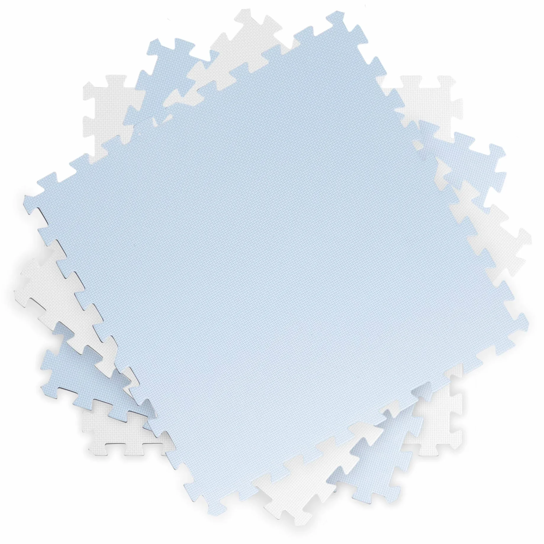 Ricokids Mata Piankowa Podłogowa Antypoślizgowa dla Dzieci Puzzle 4 Elementy 120 x 120 x 1 cm Biało-Niebieska