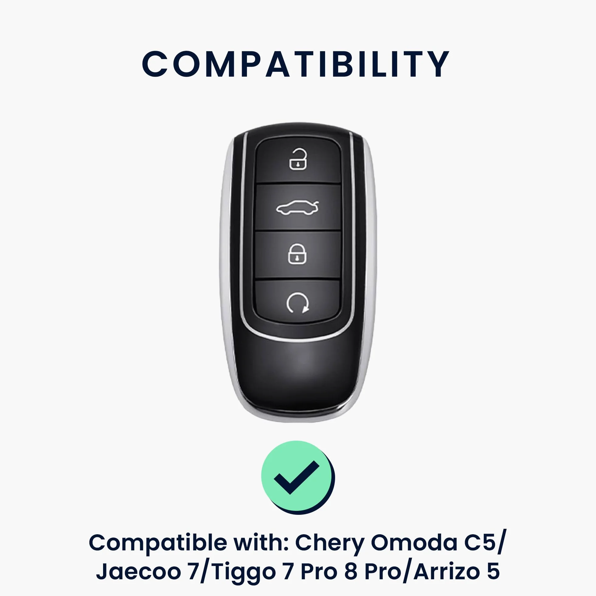 kwmobile Silikonowe etui ochronne na kluczyki samochodowe kompatybilne z Chery Omoda C5 Jaecoo 7 Tiggo 7 Pro 8 Pro Arrizo 5 - czarny/czerwony