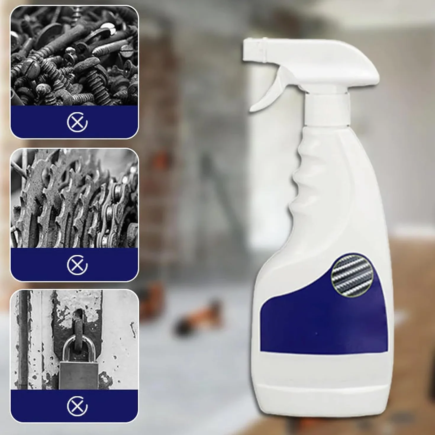 Wytrzymały metalowy odrdzewiacz Acssart, środek do usuwania rdzy do metalu, uniwersalny spray (2 szt.)