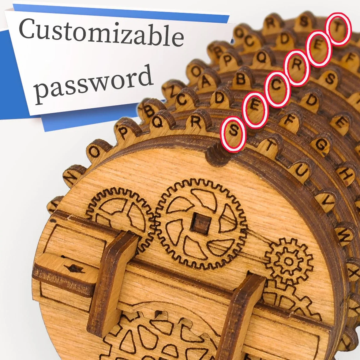 iDventure Kryptos - zestaw do montażu z drewna - puzzle 3D - gra myślenia Cryptex - gra logiczna - gra w cierpliwość - gra logiczna 3D drewniane puzzle opakowanie prezentowe Questbox Walentynki