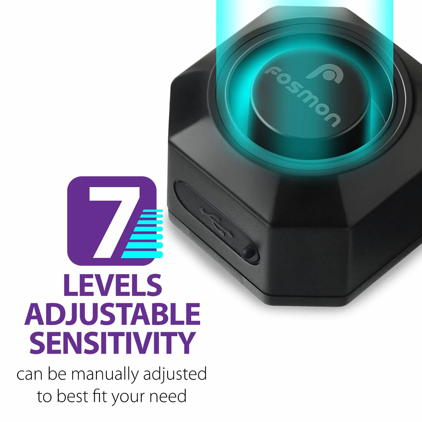 Fosmon Alarm rowerowy bezprzewodowy z pilotem USB-C ochrona przed kradzieżą