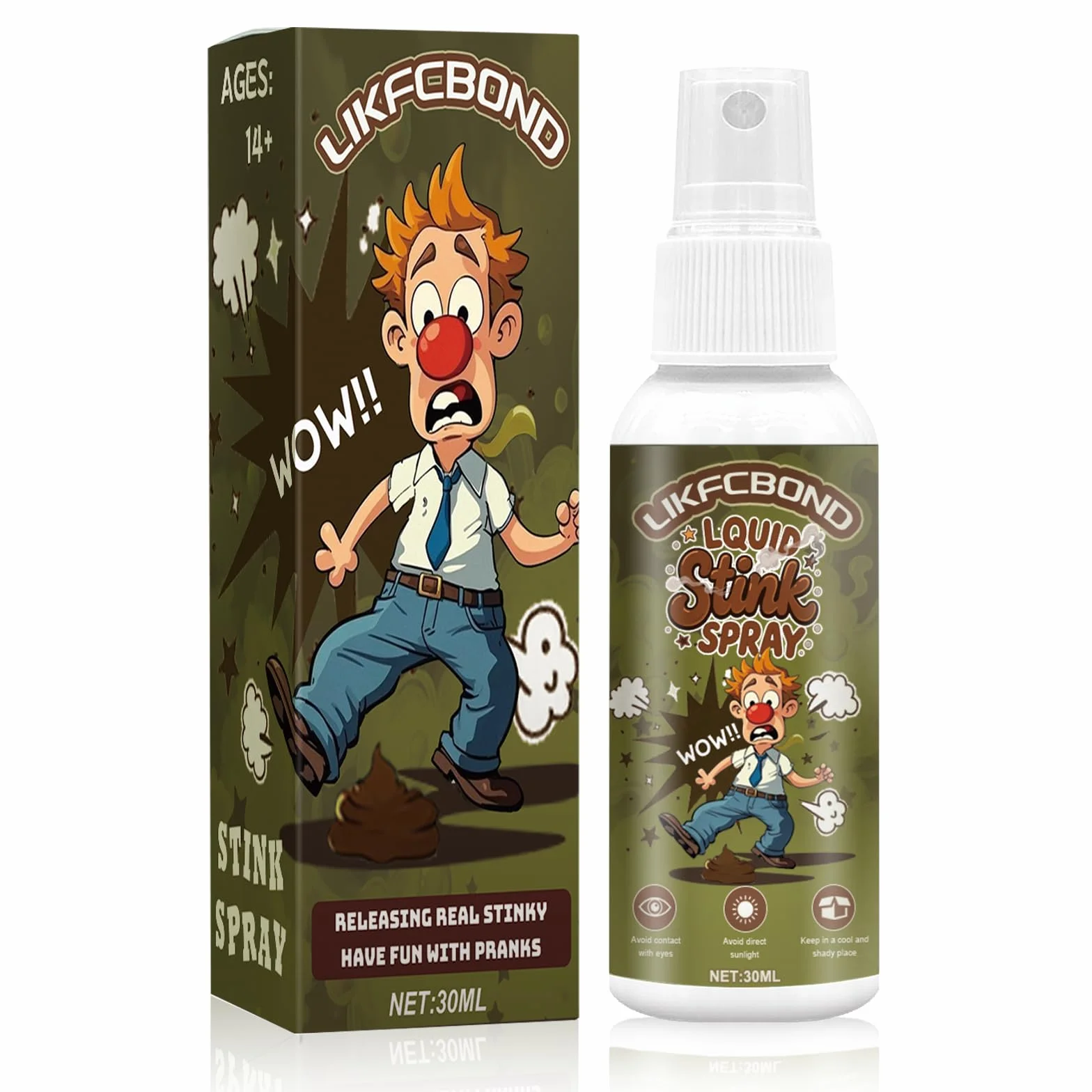 Śmierdzący Spray, Ekstra Mocny Spray Płynie, Niesamowity Śmierdzący Spray na Zarty, Funny Prank Stink Spray dla Dorosłych, Śmieszne Zart w Sprayu Nięcia, 1 Szt, 30ML