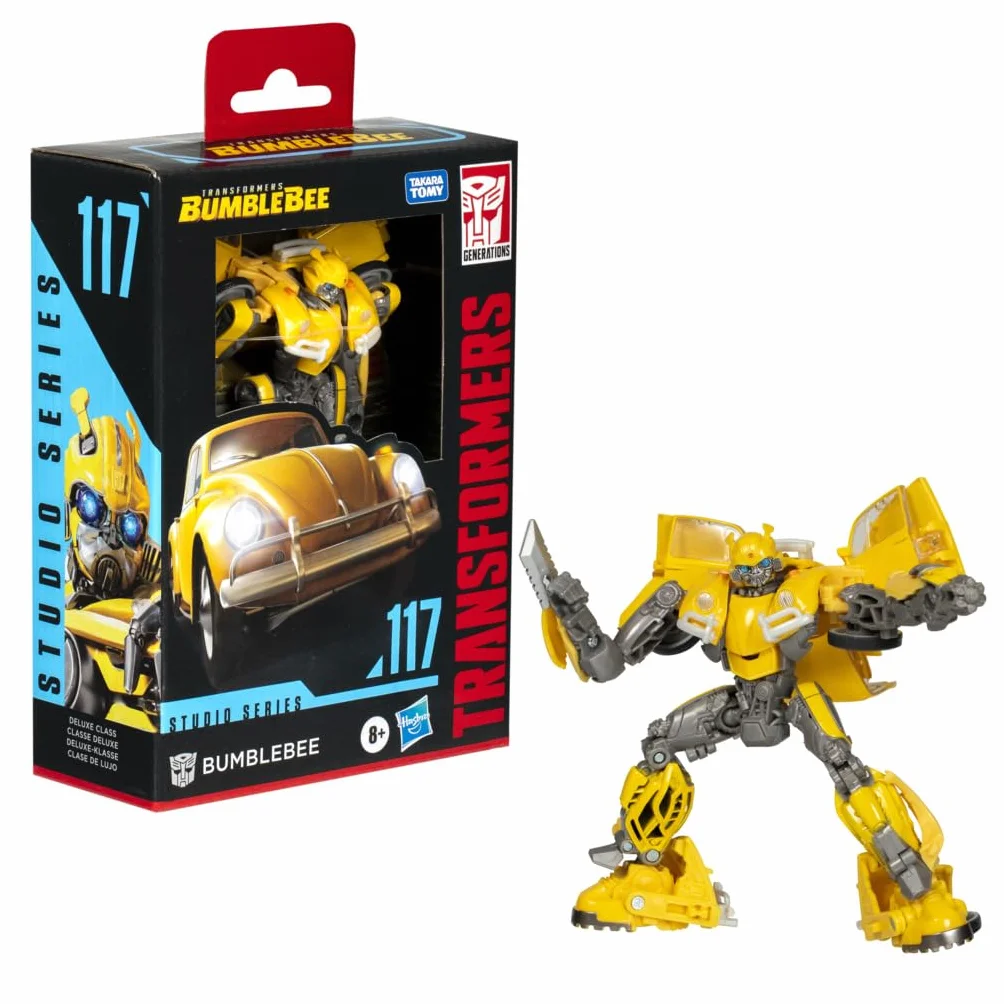 Bumblebee 117 klasy Deluxe z kolekcji zabawek Transformers Studio Series z filmu "Transformers: Bumblebee", przekształcająca się figurka o wysokości 11,5 cm, wiek: od 8 lat