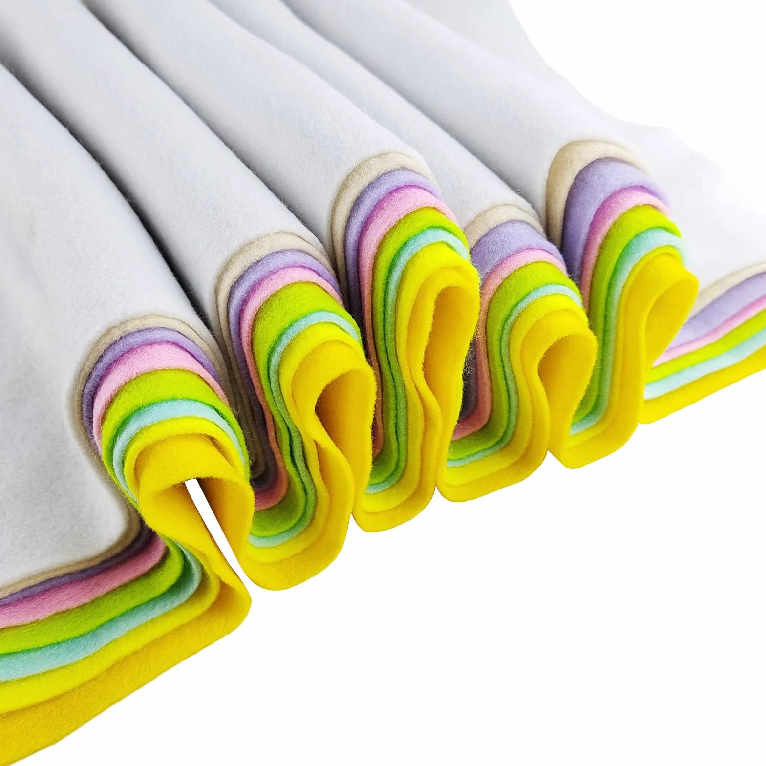 Jtnohx Miękka tkanina filcowa, arkusze filcu w kolorze 40 x 100 cm do rękodzieła, bieżnik z tkaniny do dekoracji imprez i festiwali (Kolory Wielkanocy)
