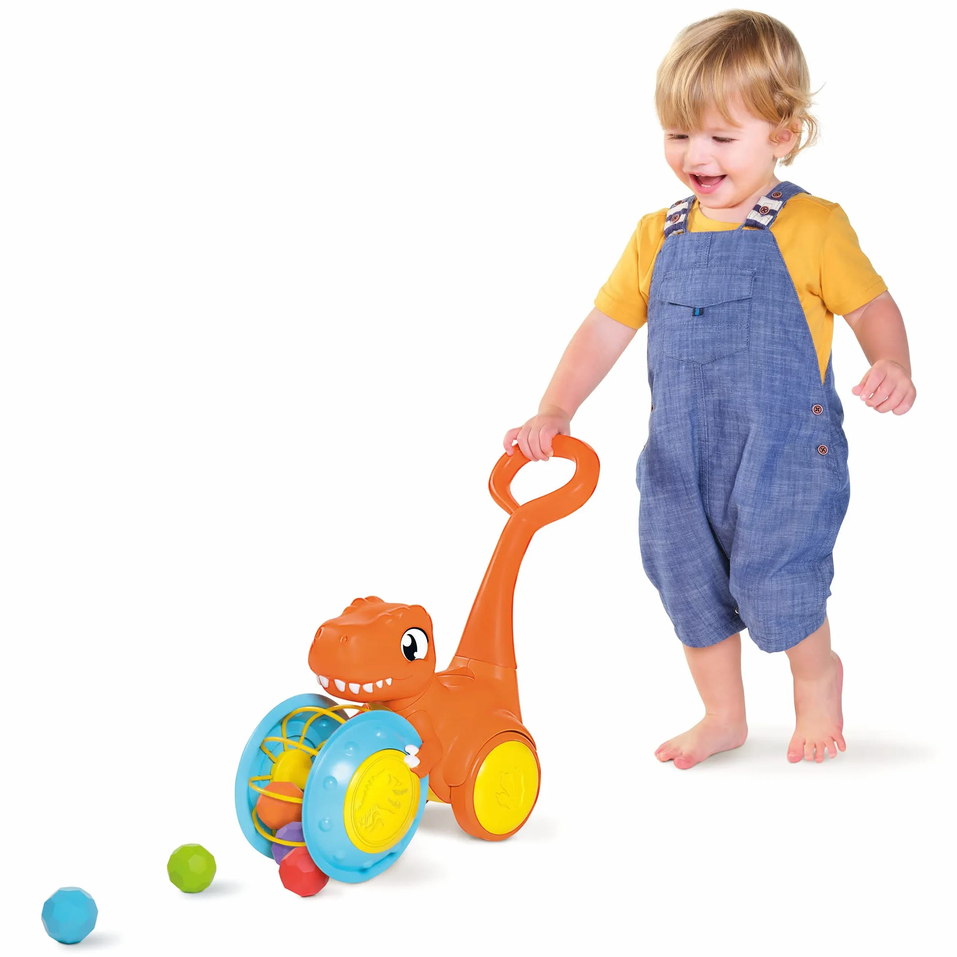 Toomies E73254 Tomy Pic & Push T. Rex, Children, Jurassic World, Educational Push & Go Vehicle, Colourful Dinosaur Toy for Baby Boys & Girls Aged 12 Months +, Multicoloured