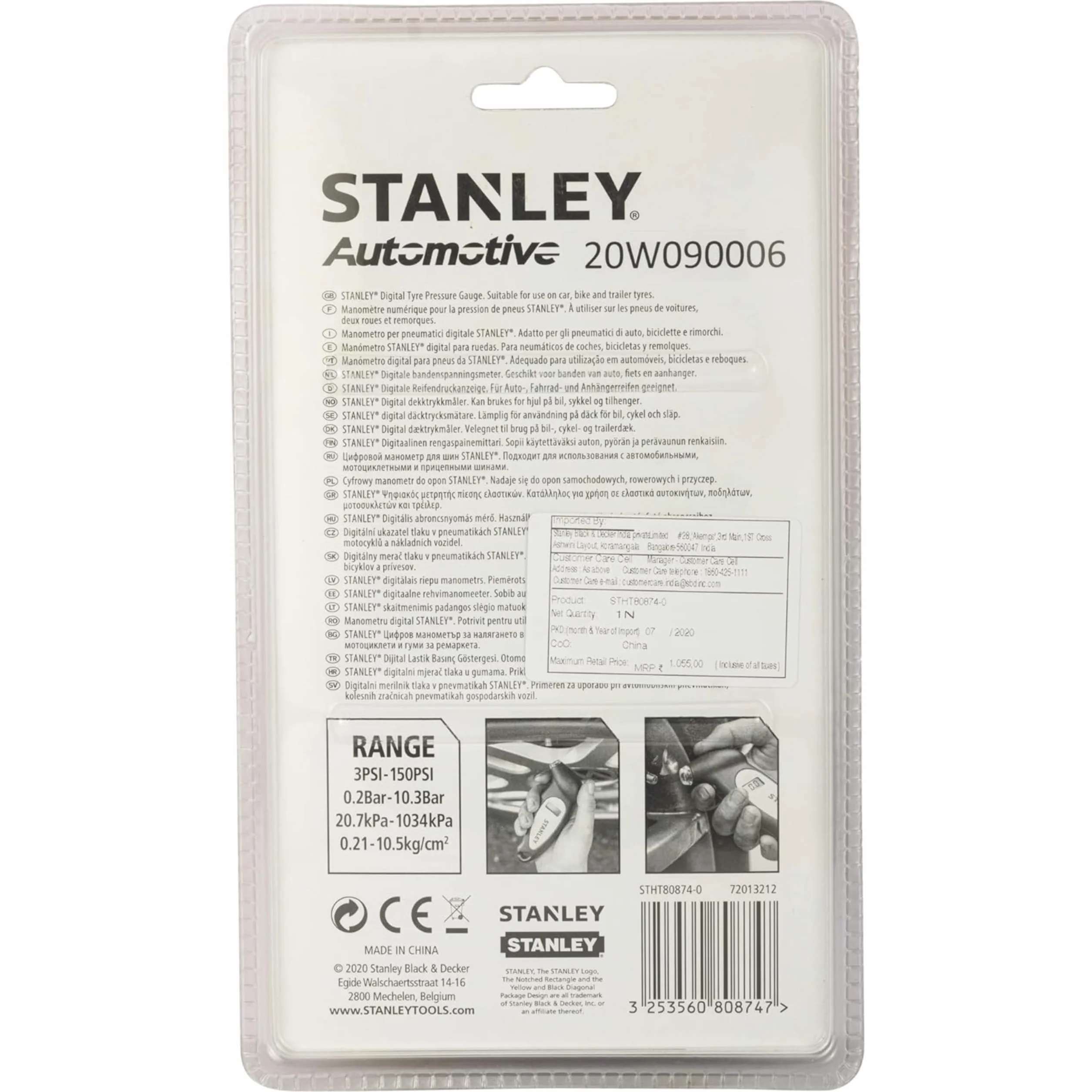 Stanley, Cyfrowy miernik ciśnienia w oponach, STHT80874-0