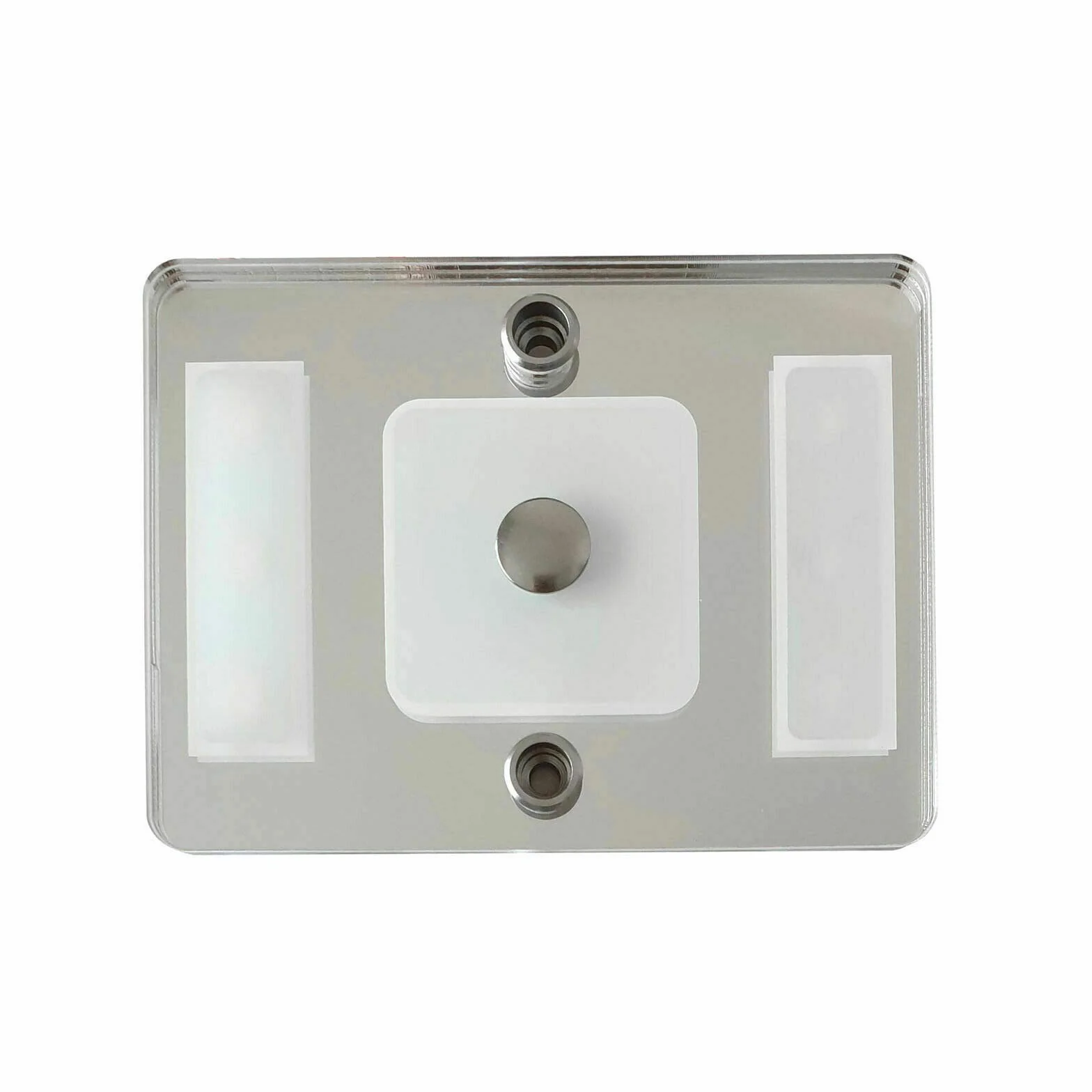 Lampa Sufitowa plafon LED 12V 24V wewnętrzna do montażu powierzchniowego do Kampera, Przyczepy Kempingowej Łodzi w Kolorze Srebrnym z Lustrzanym Wykończeniem