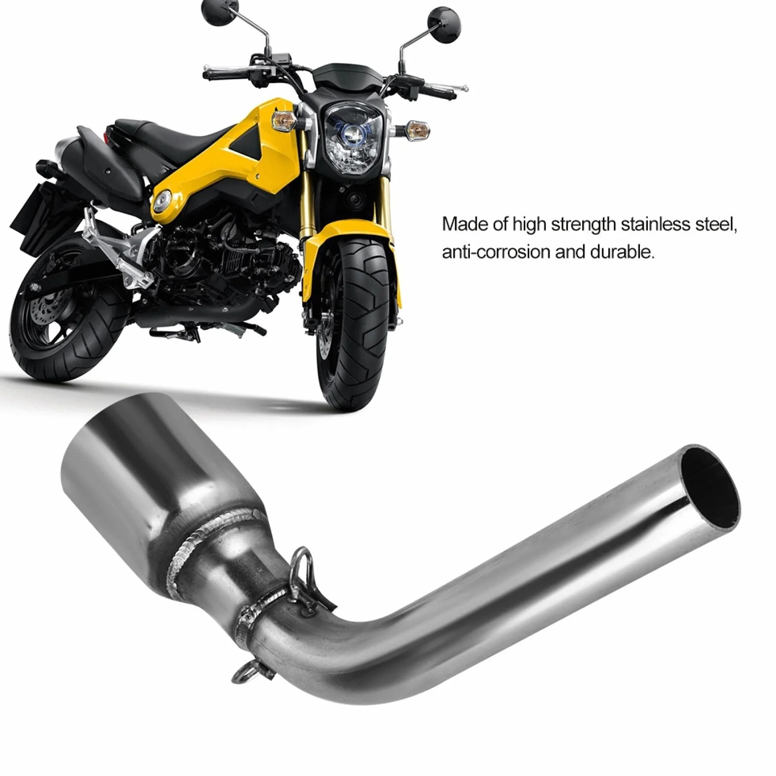 Motocykl środkowa rura wydechowa środkowa rura łącząca adapter złącza dla MSX125 2013-2015 dla MSX125 2013-2015
