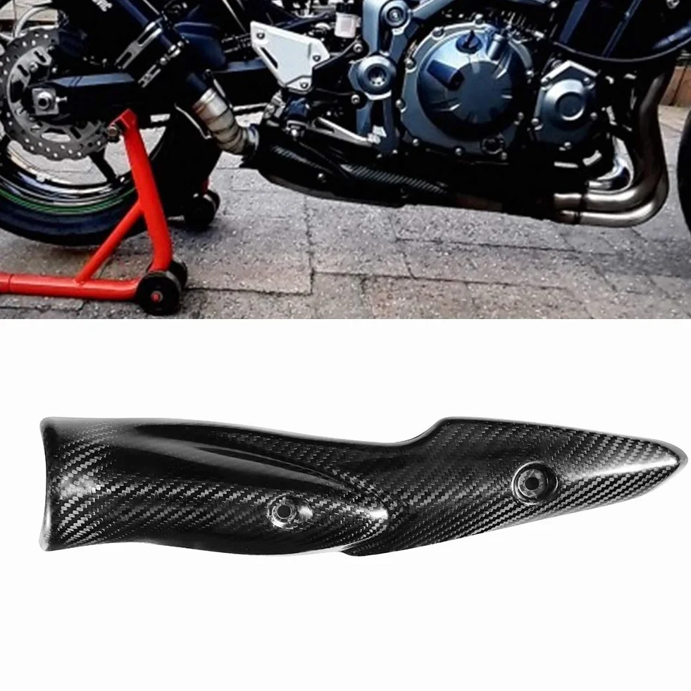Osłona Termiczna Wydechu Motocykla, Układ Wydechowy Motocykla Rura Z Włókna Węglowego Osłona Termiczna Osłona Tłumika Pasuje Do Kawasaki Z900 17-19