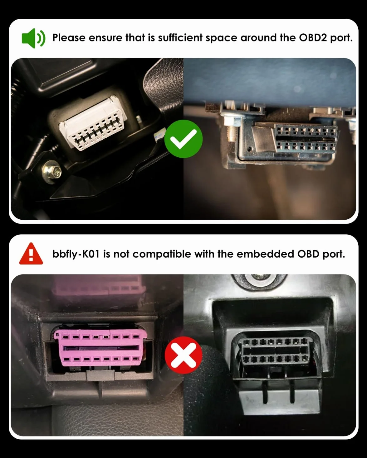 bbfly Blokada K01 OBD2, zabezpieczenie przed kradzieżą portu OBD, urządzenie blokujące OBDII