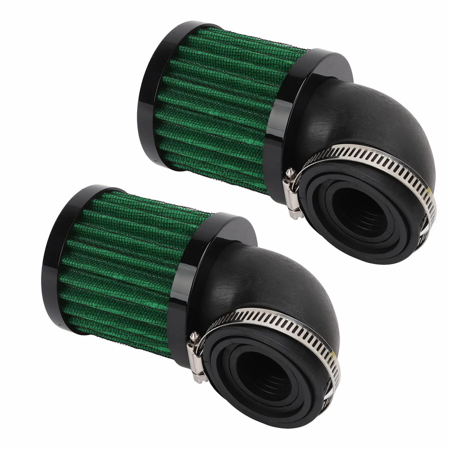 Filtr powietrza do motocykla, kąt 90 stopni, filtr zasysający powietrze, środek czyszczący 28 do 48 mm, uniwersalny do 50 70 90 125 motorowerów, skuterów, quadów, motocykli