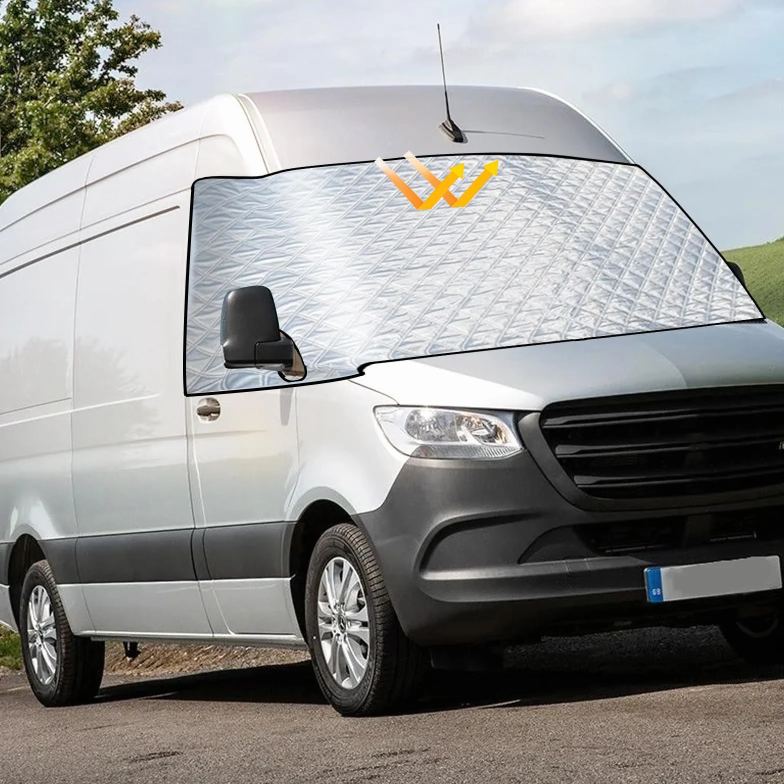 Osłona przedniej szyby do Ford Transit Van MK7 2006-2013 wodoodporna termiczna ochrona przed śniegiem i lodem ochrona przed kurzem ochrona przeciwsłoneczna