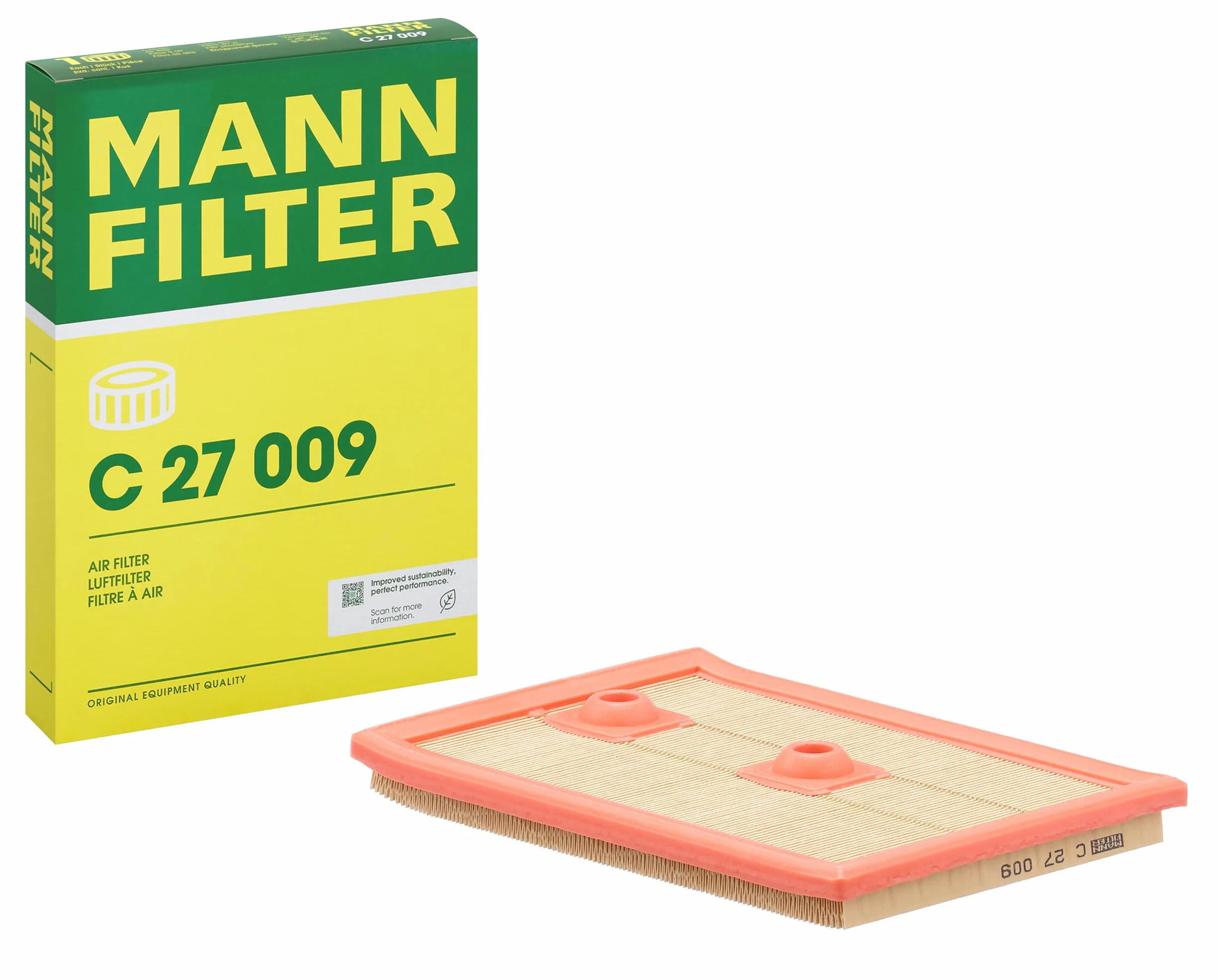 MANN-FILTER C 27 009 Filtr powietrza do samochodów osobowych i dostawczych