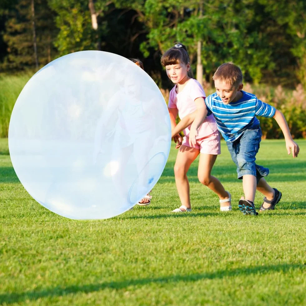 Bubble Ball, 2 sztuki, 120 cm, przezroczysty balon do skakania, nadmuchiwana piłka wodna, odporne na rozdarcia