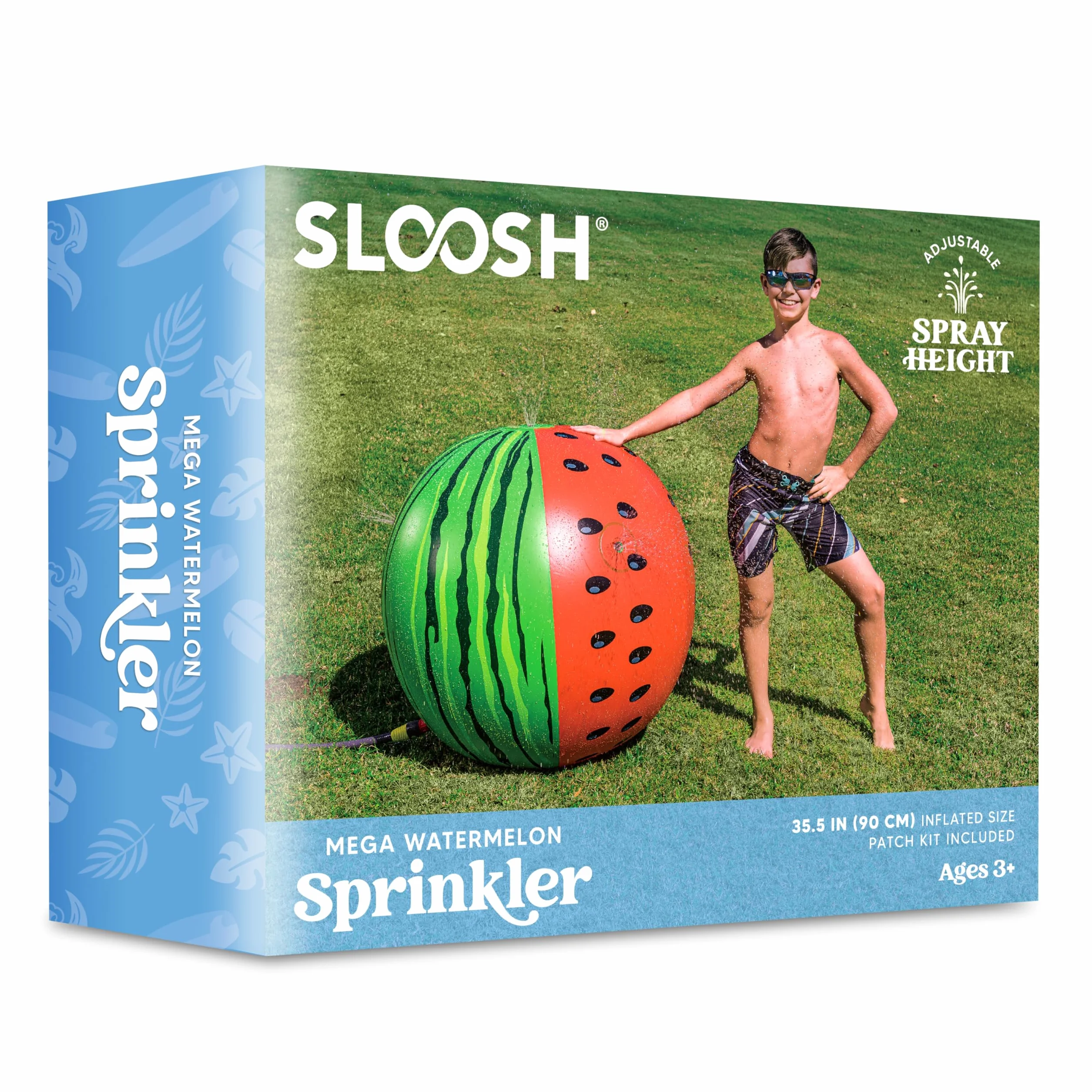 JOYIN Melon Mega Sprinkler Jumbo, 35,5-calowy zraszacz arbuzowy, nadmuchiwana zabawka dla małych dzieci