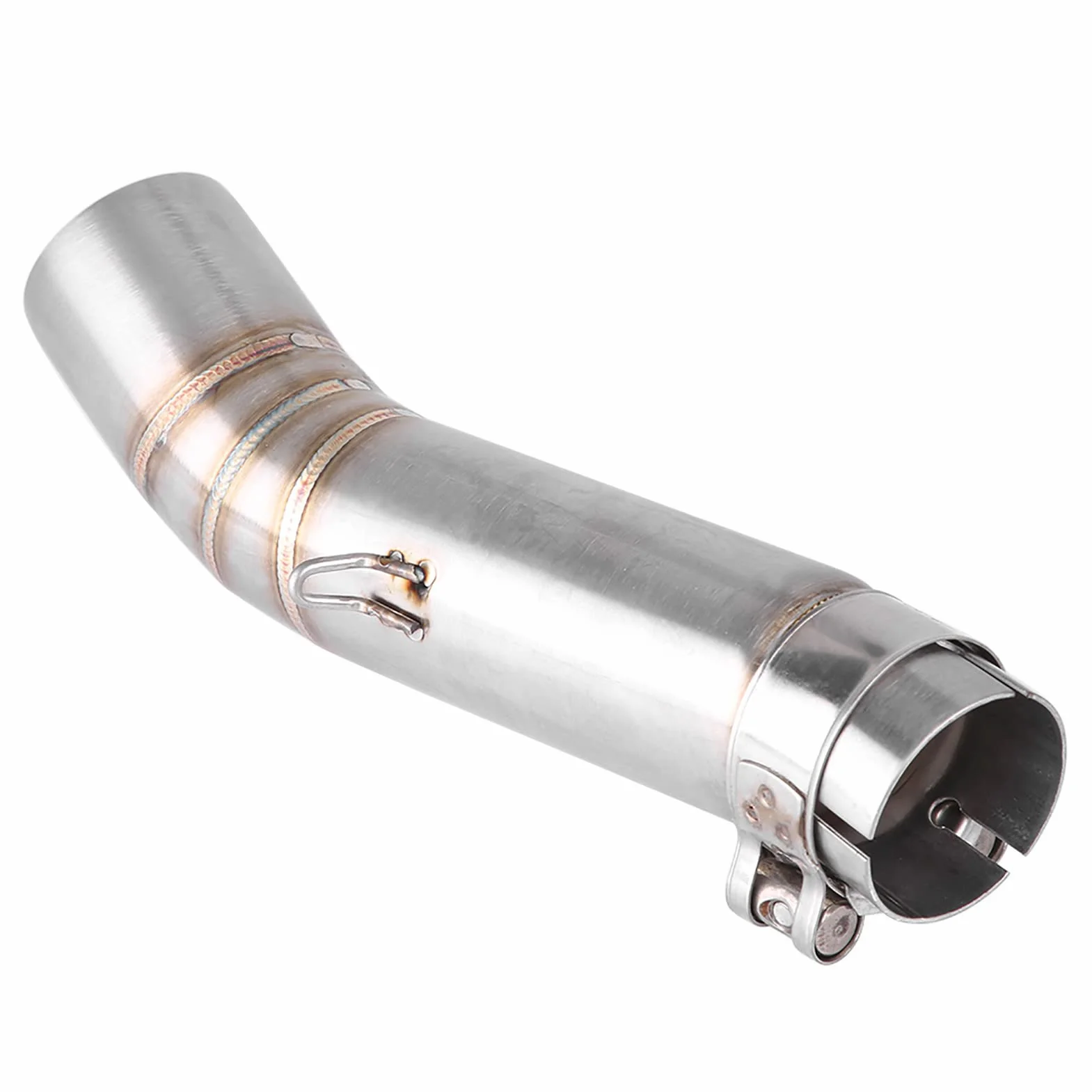 Jadeshay Rura wydechowa do motocykla, rura wydechowa 51 mm, średnia rura wydechowa ze stali nierdzewnej do CBR500R CB500X CBR500 CB500F (srebrna)