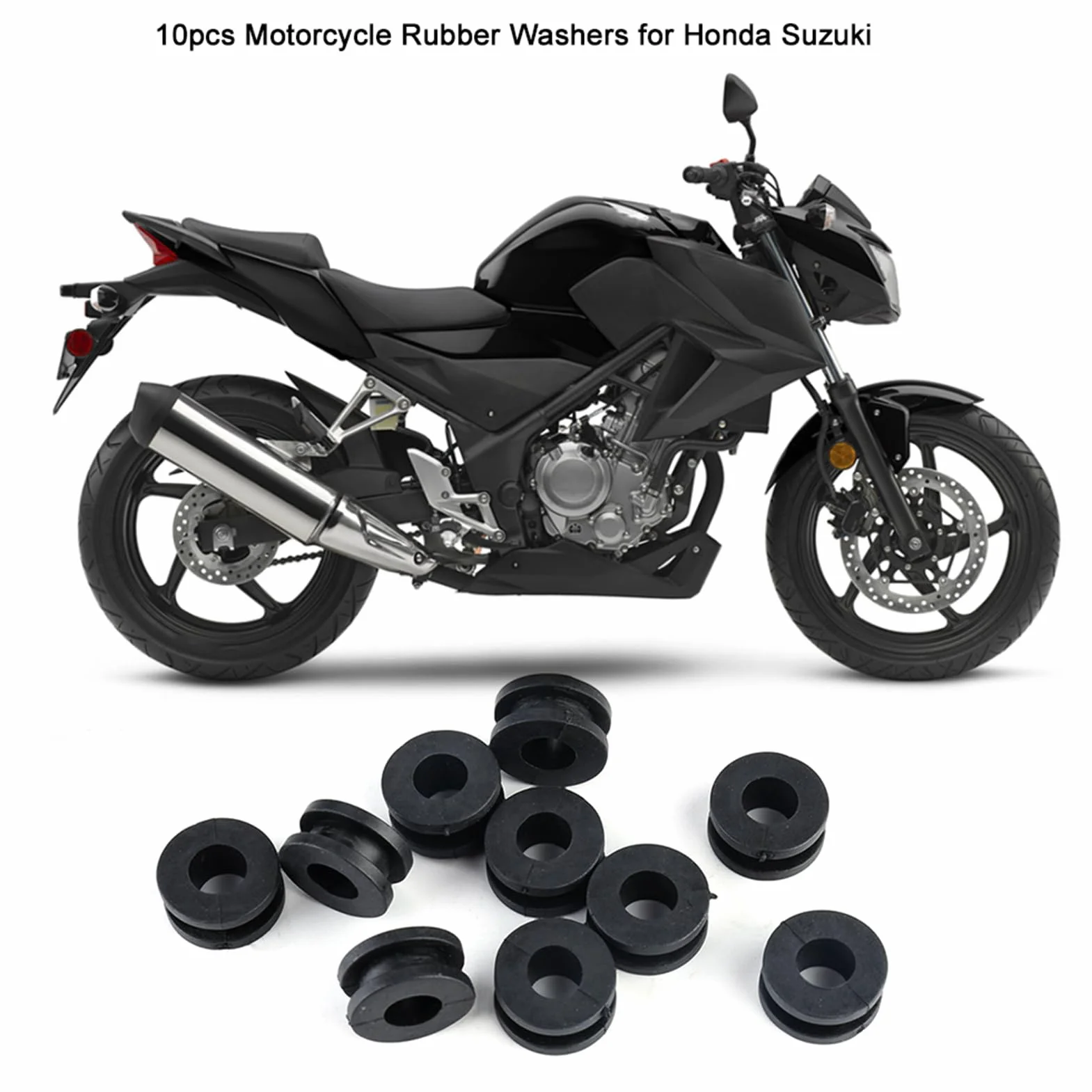 Podkładka motocyklowa gumowa 10 szt. do owiewek