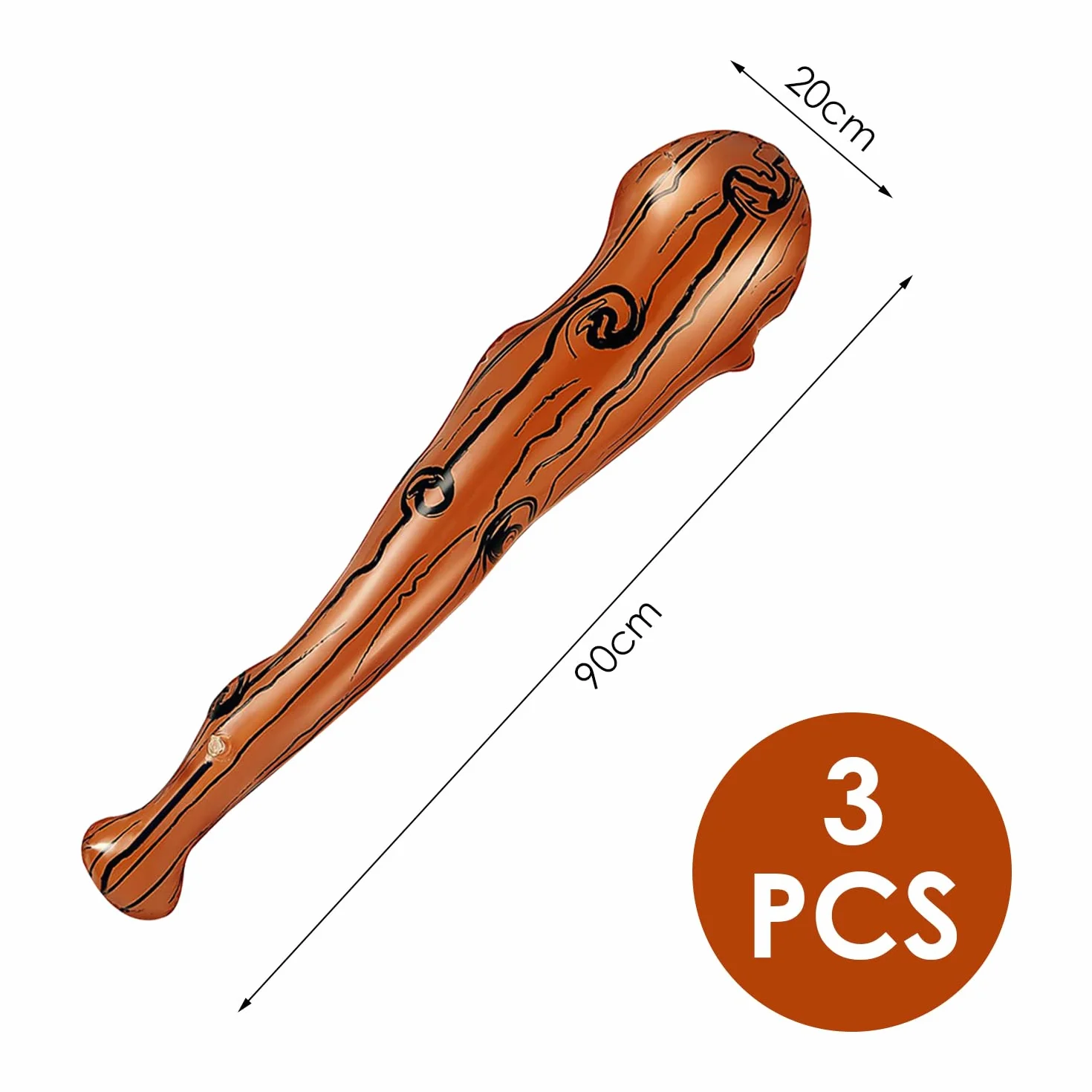 3 nadmuchiwane kije, nadmuchiwane zabawki dla dzieci, jaskiniowiec dmuchane kije baseballowe, rekwizyty do cosplay, dekoracje imprezowe