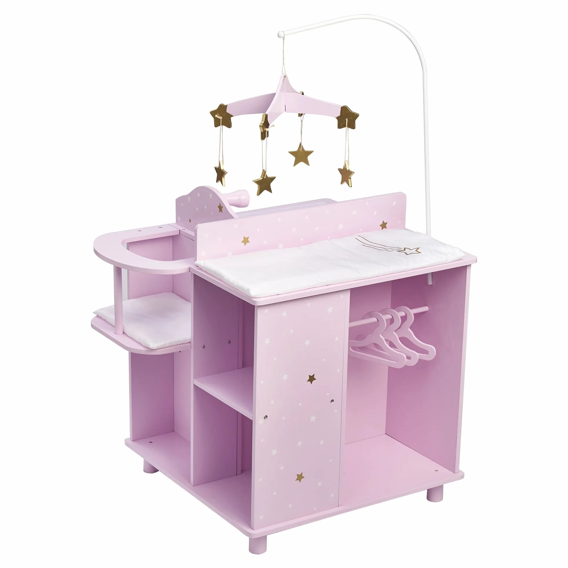 Olivia's Little World Liliowy Przewijak i Schowek dla Lalek TD-0203AP | Meble dla Lalek