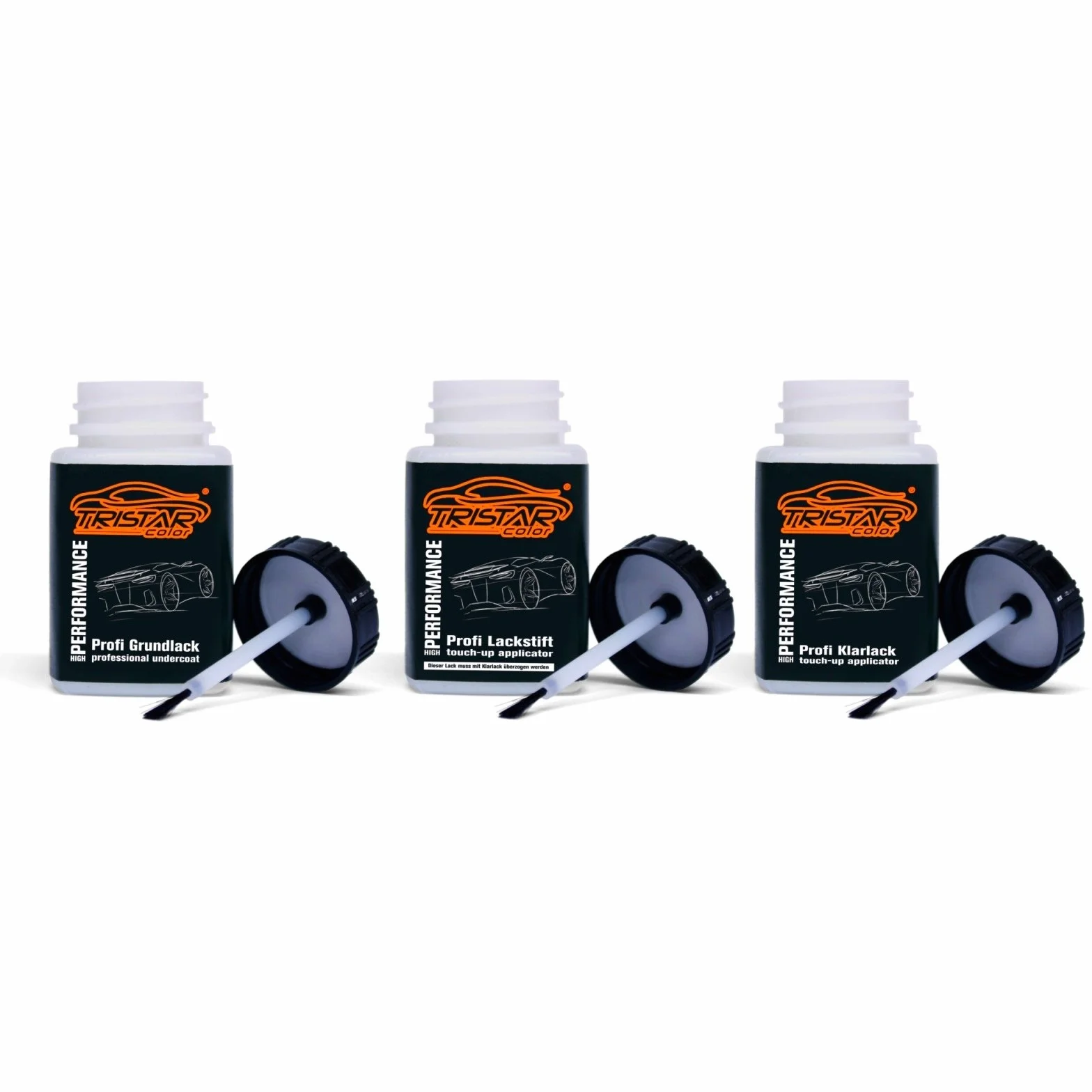 TRISTARcolor Lakier do motocykli Zestaw sztyftów do retuszu dla Yamaha 0564 Deep Purplish Blue Perl lakier bazowy bezbarwny 50ml kazdy