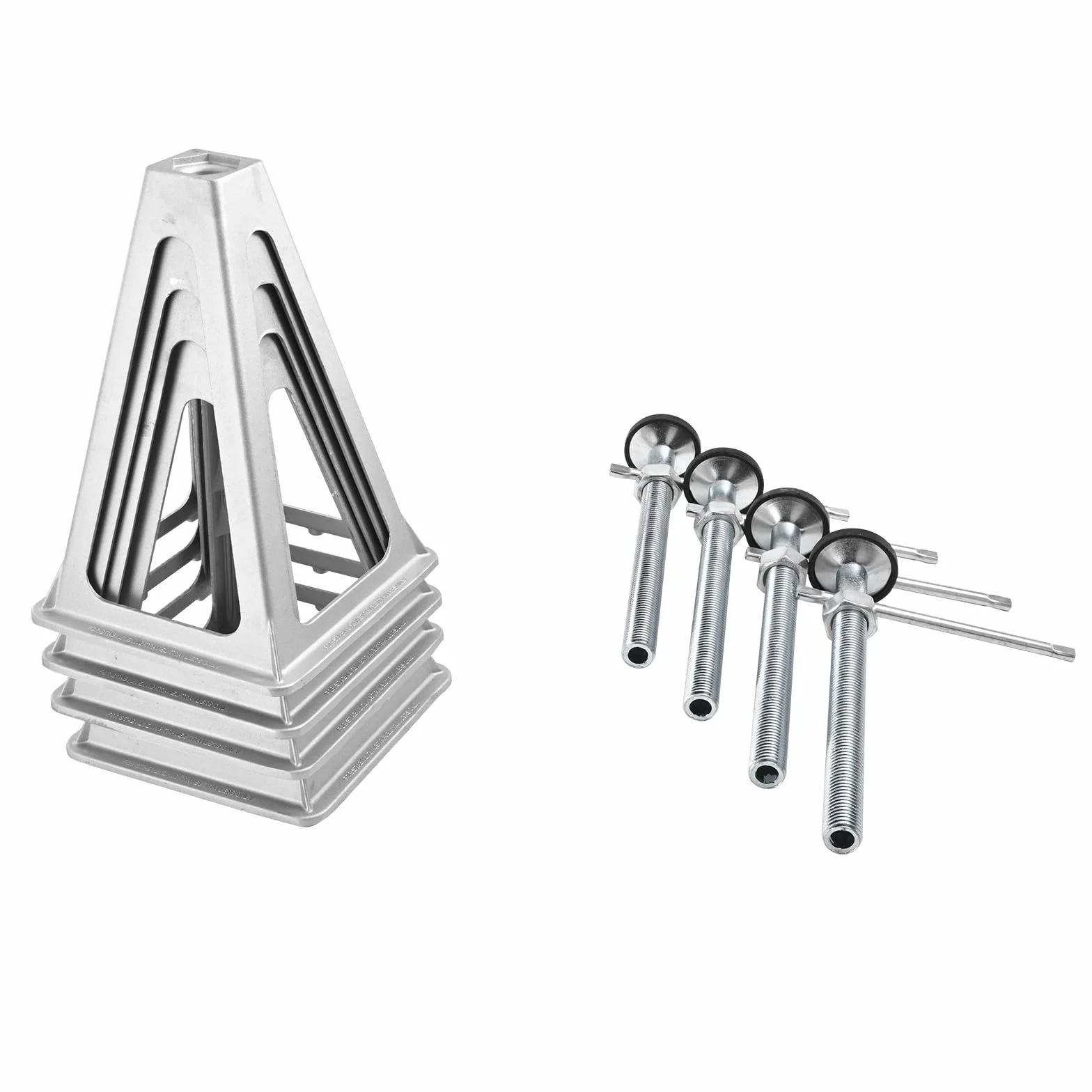 VEVOR Zestaw 4 świec stabilizacyjnych do przyczepy kempingowej 2,72 T Aluminiowa Regulowana 280-435 mm