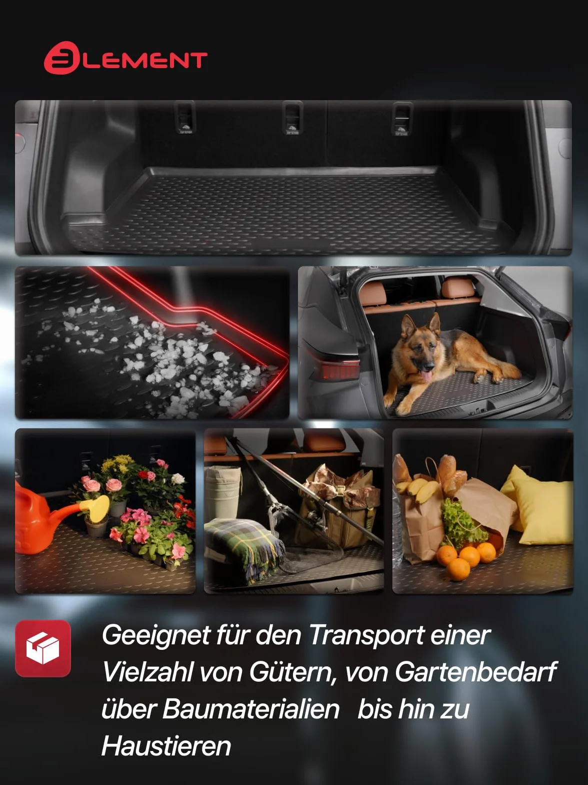 Dopasowana gumowa mata ochronna do bagażnika VOLKSWAGEN Amarok Double Cab pick-up 2010-