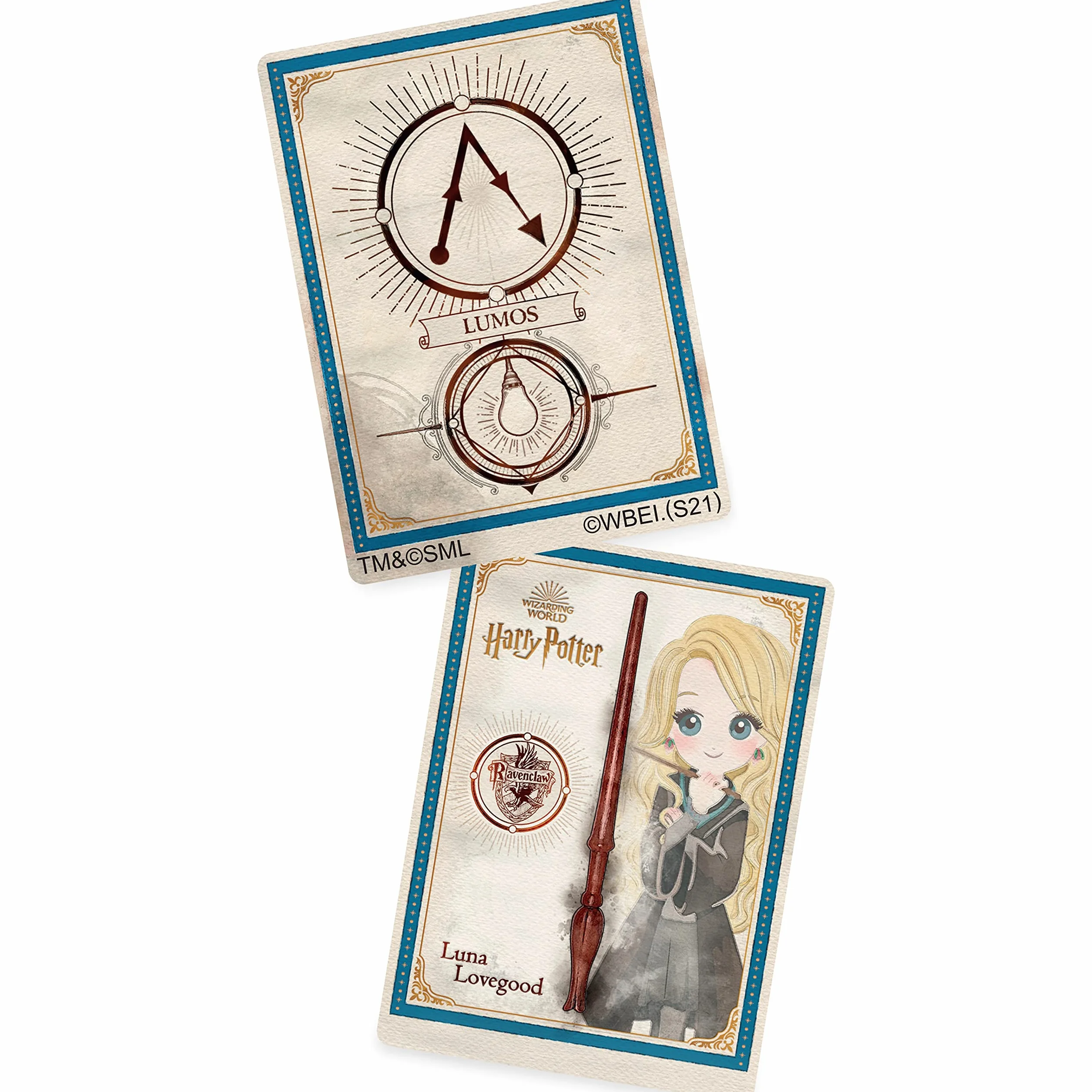 Wizarding World Harry Potter, 30 cm czarująca magiczna różdżka Luna Lovegood z kolekcjonerską kartą zaklęć, zabawki dla dzieci od 6 lat
