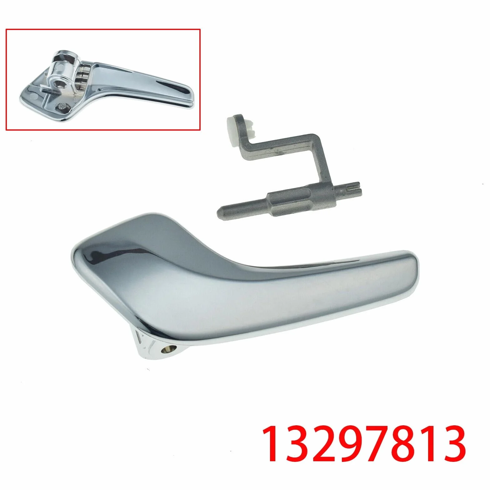 Klamka chromowana lewa wewnętrzna do Opel Corsa D MK III 2006-2014